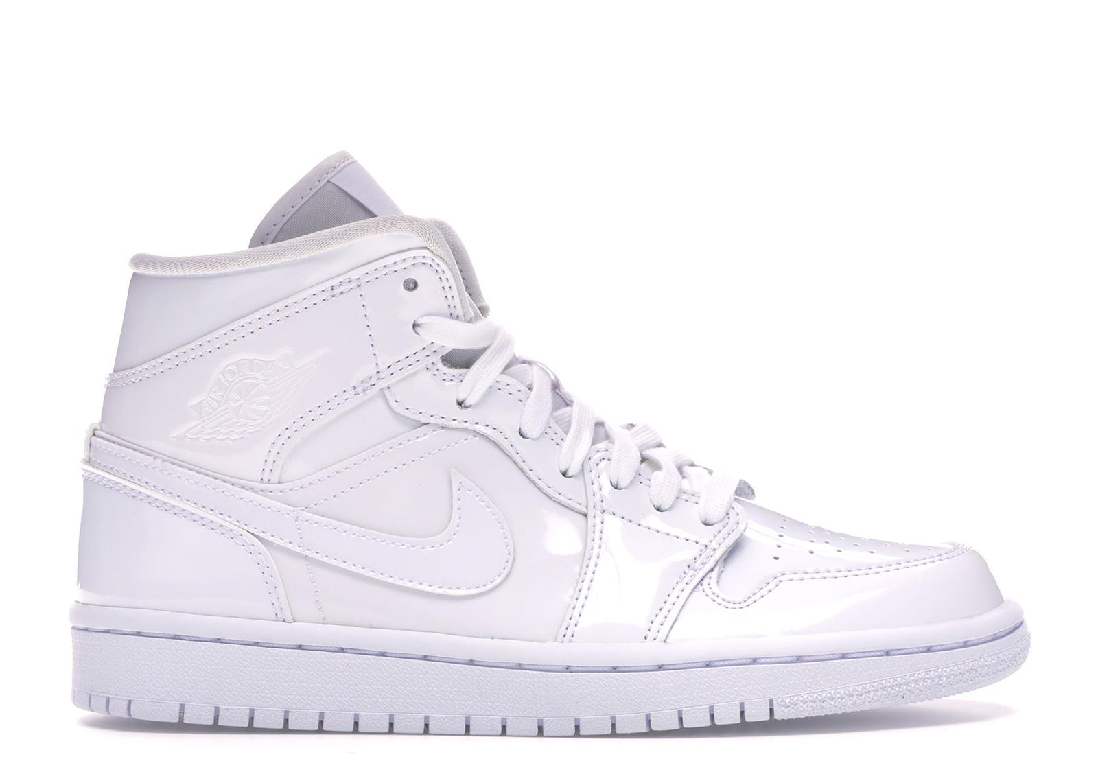 all white nike mids