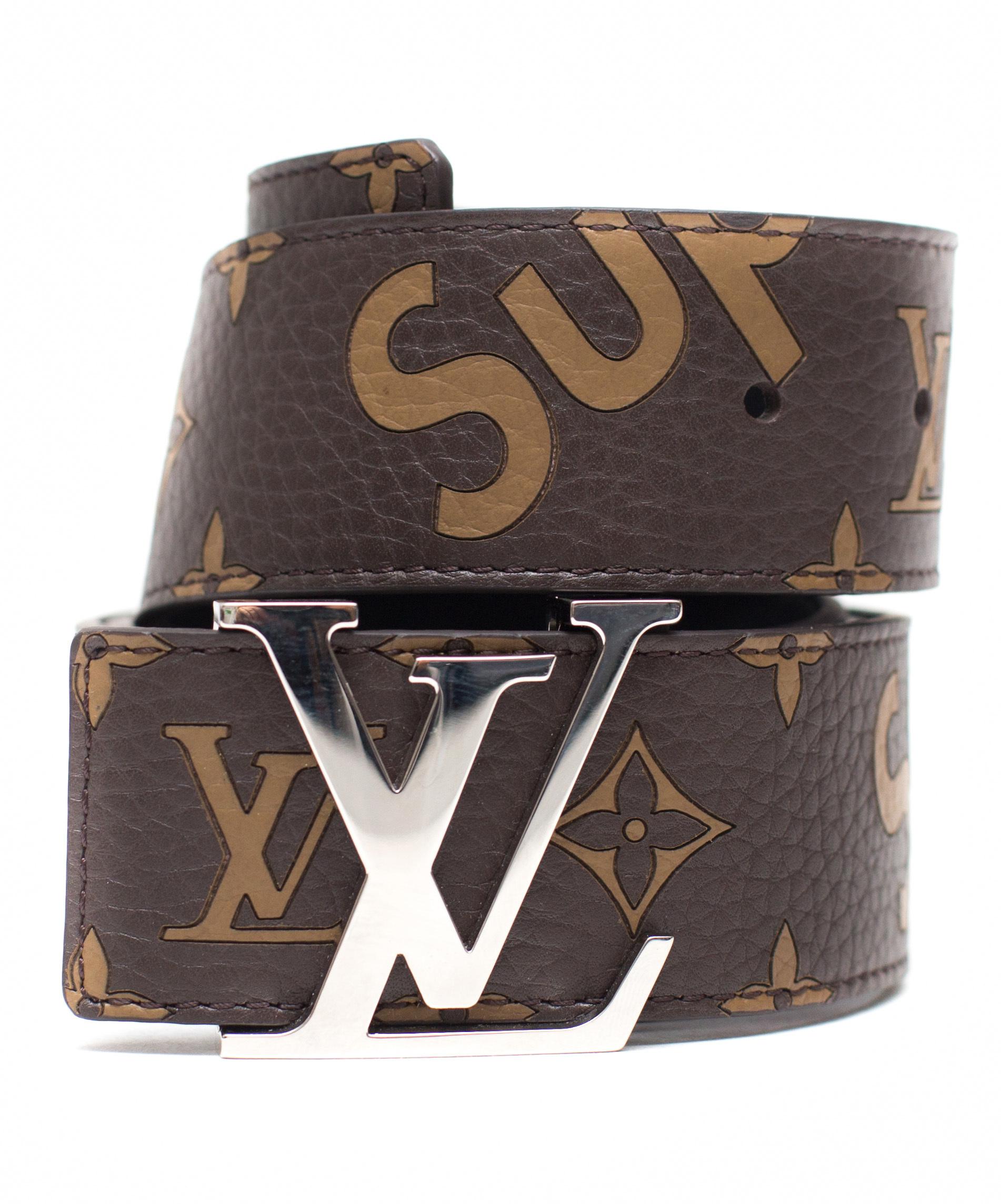 Supreme Louis Vuitton X Initiales Belt 40 Mm Monogram Brown Silver for Men - Lyst