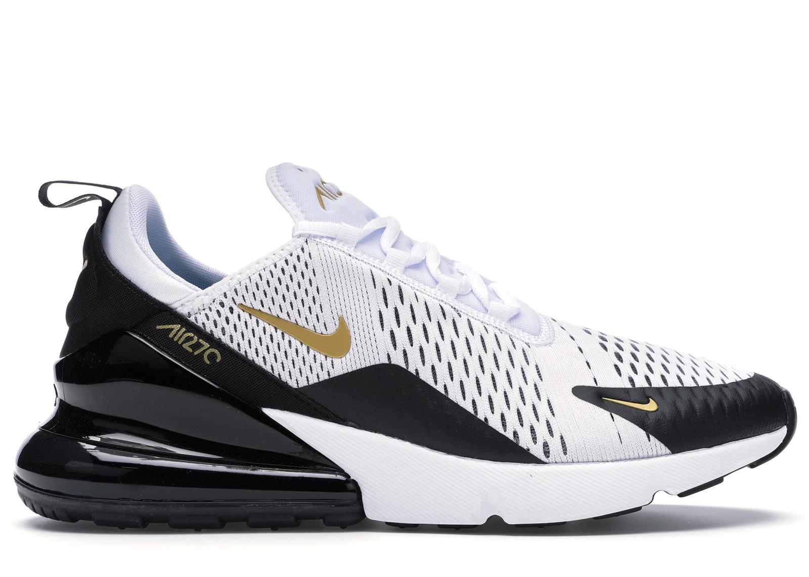 nike black white gold