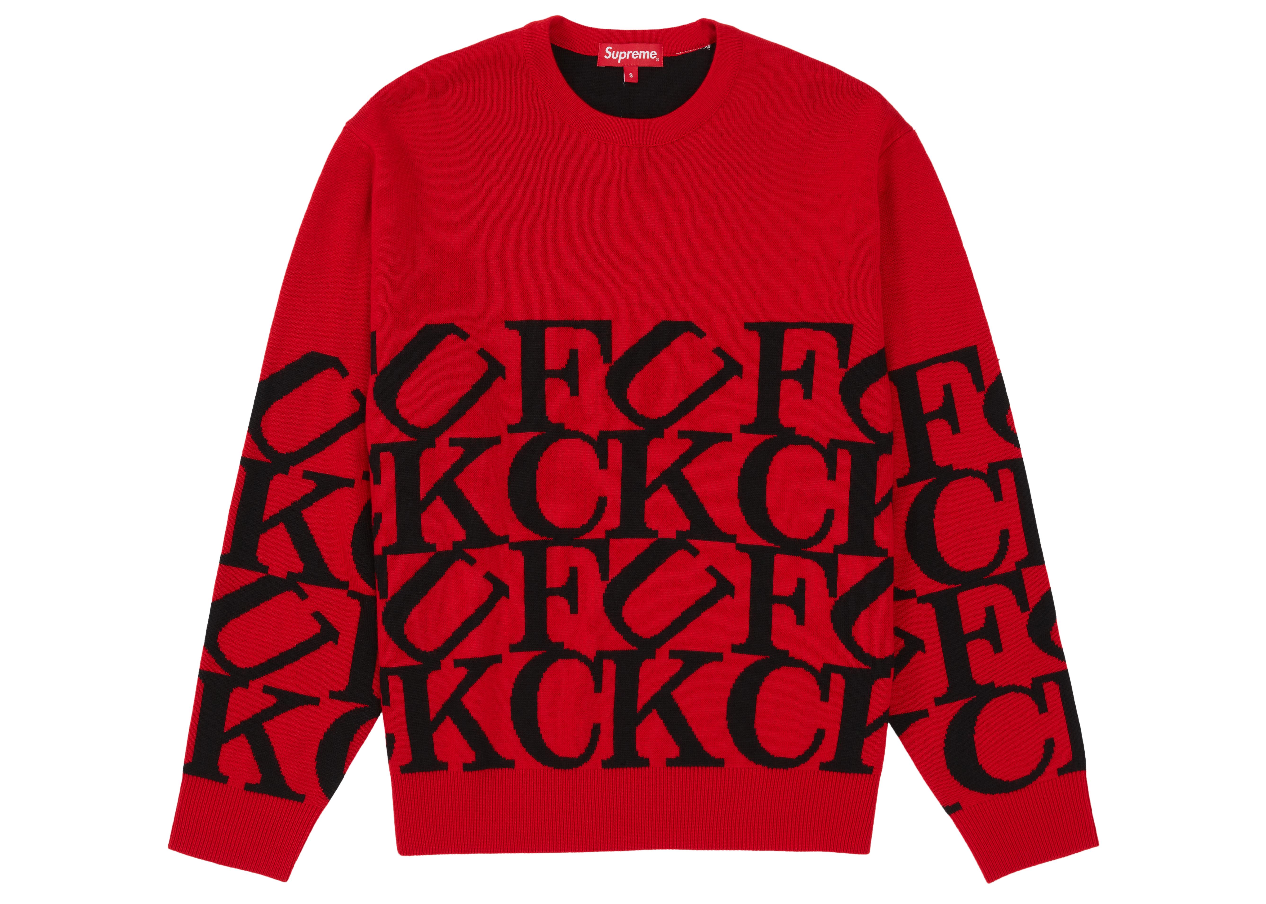red supreme sweater