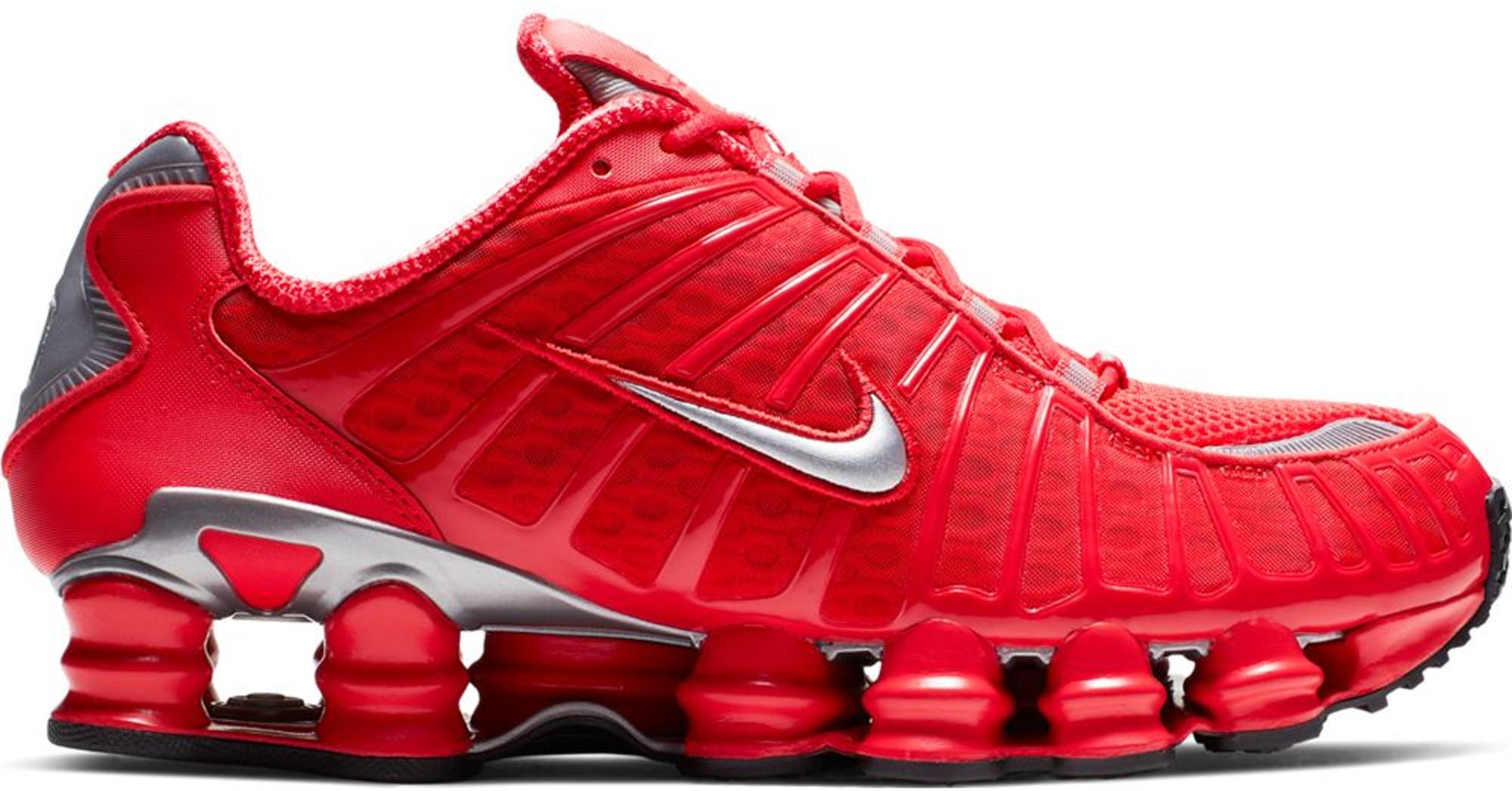 red nike shox tl