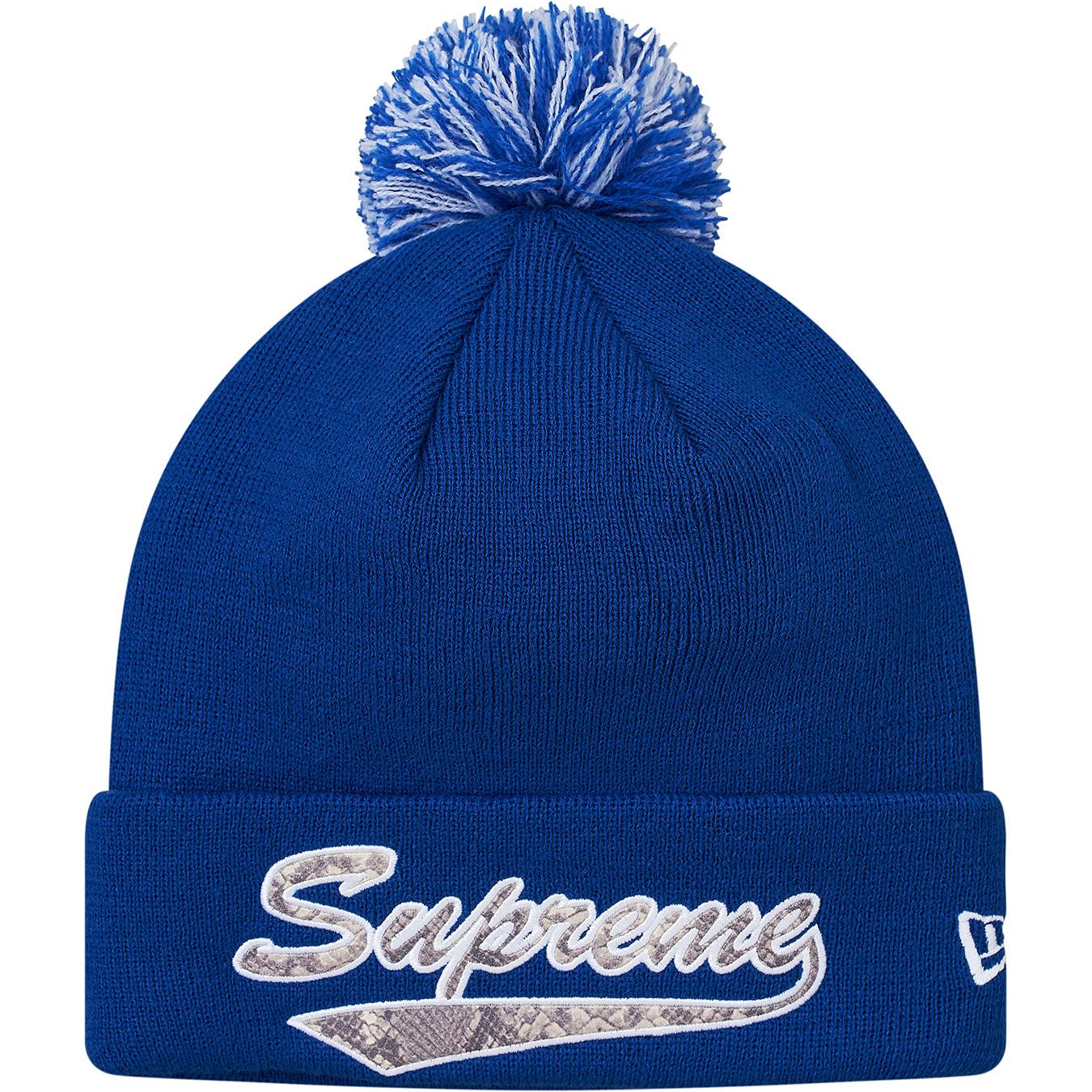 supreme new era snake script beanie