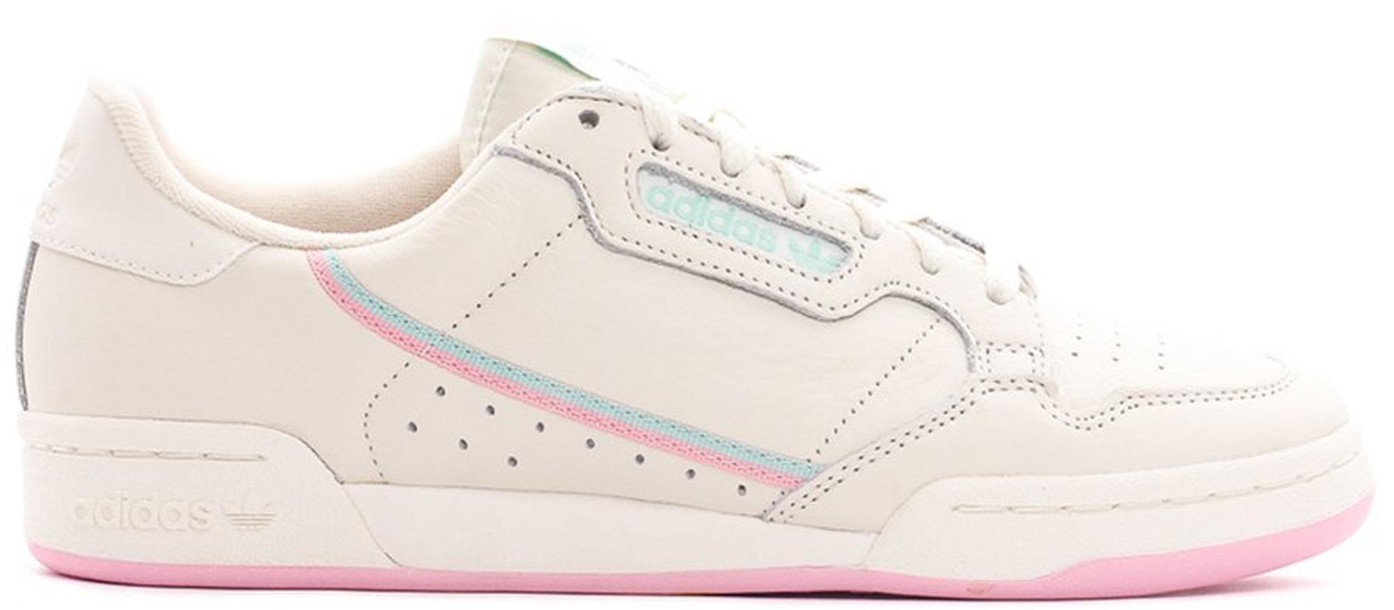 adidas continental 80 off white true pink clear mint