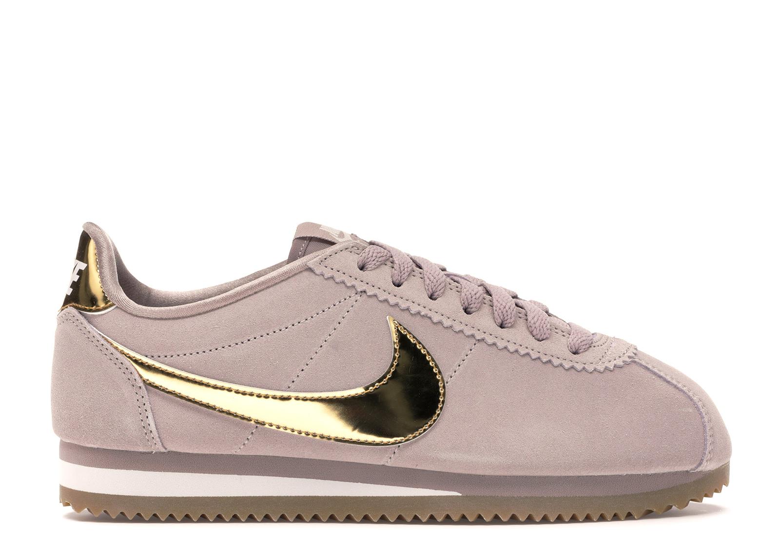nike cortez metallic gold