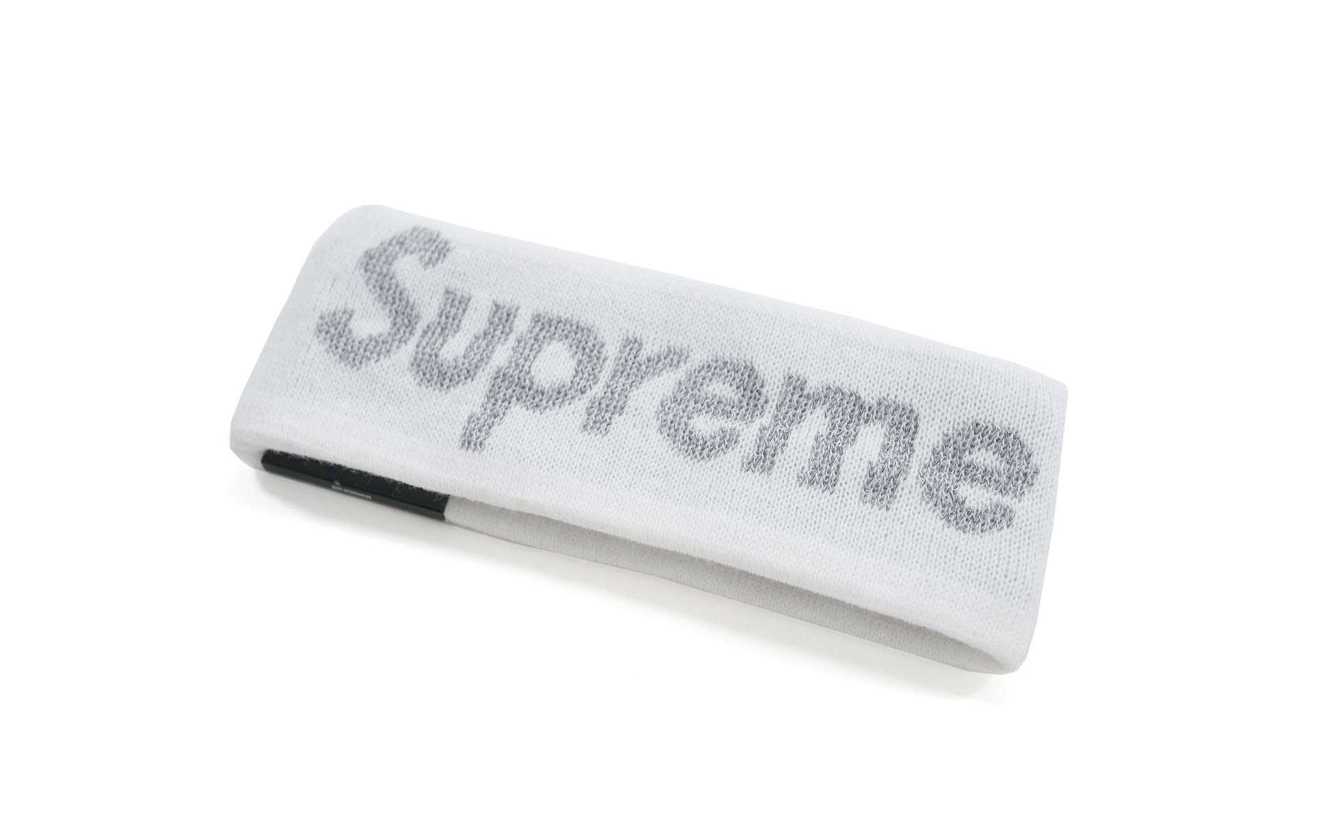 black and white supreme headband