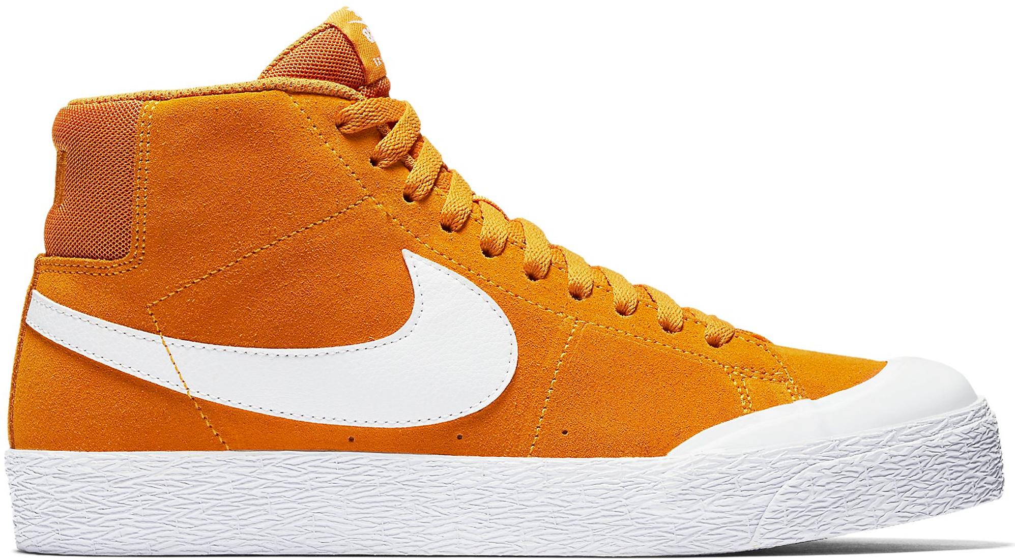 neon orange nike blazers