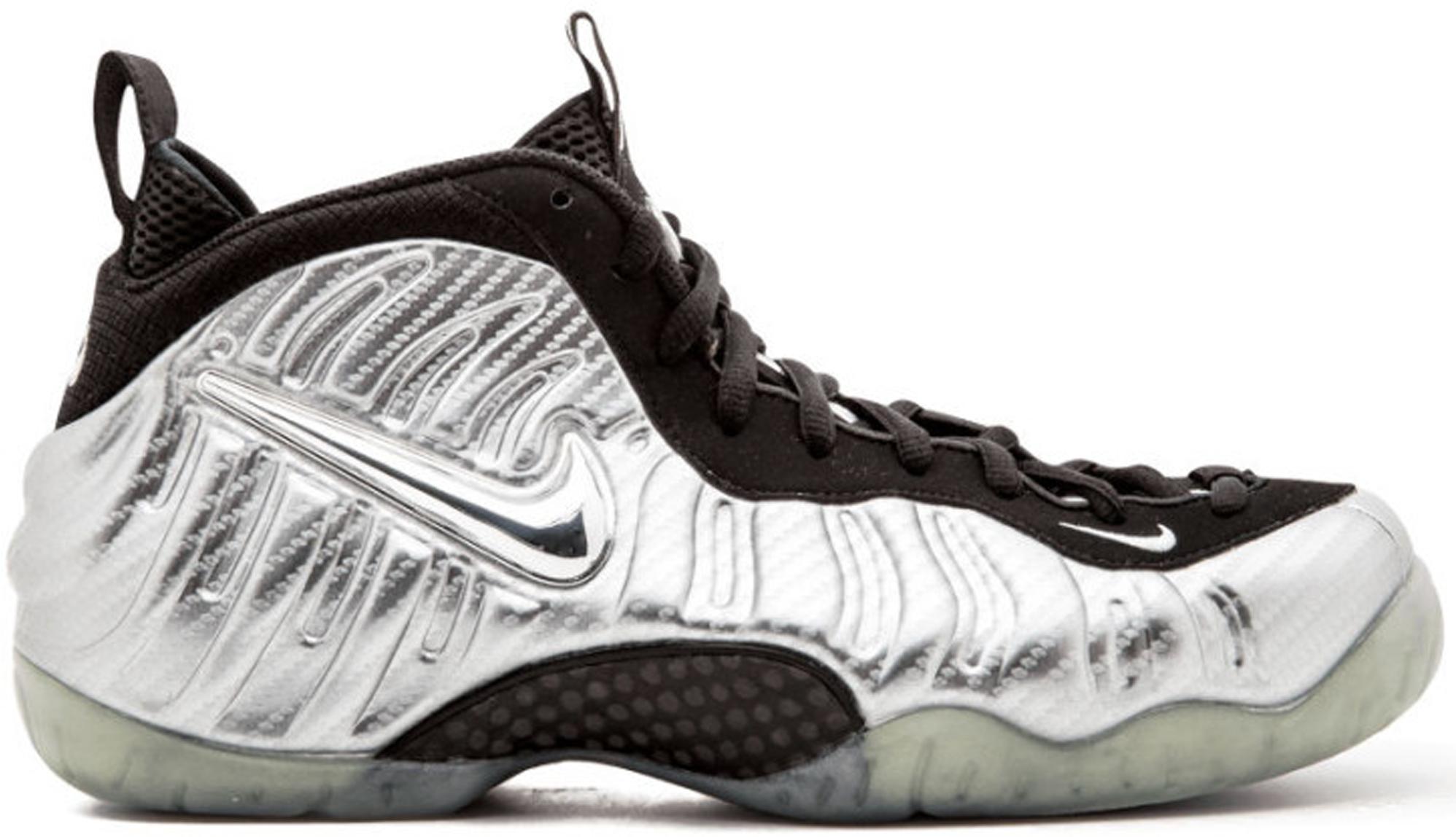 nike air foamposite pro metallic silver