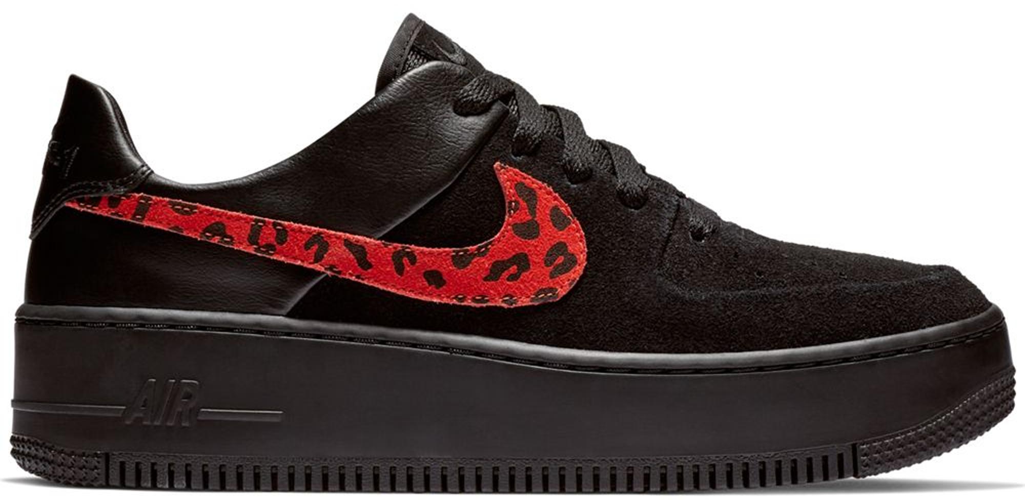 nike air force 1 sage low black leopard