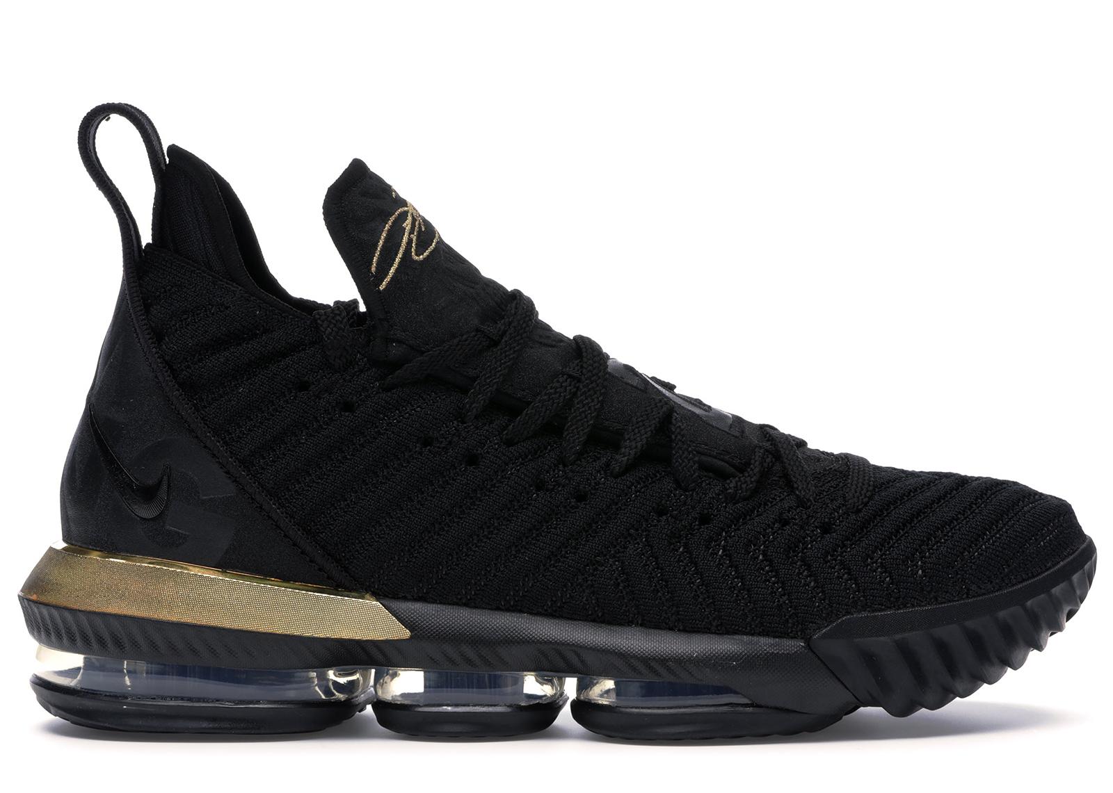 nike lebron 16 black and gold