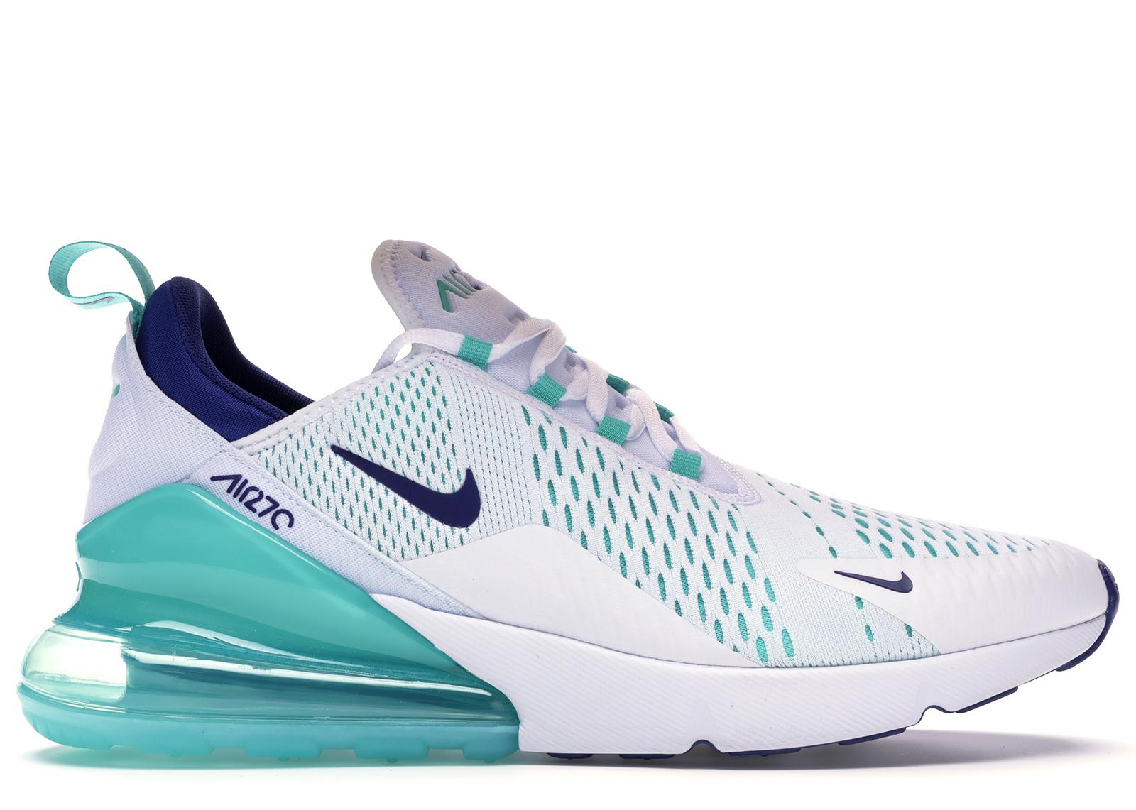 nike 270 blue and white