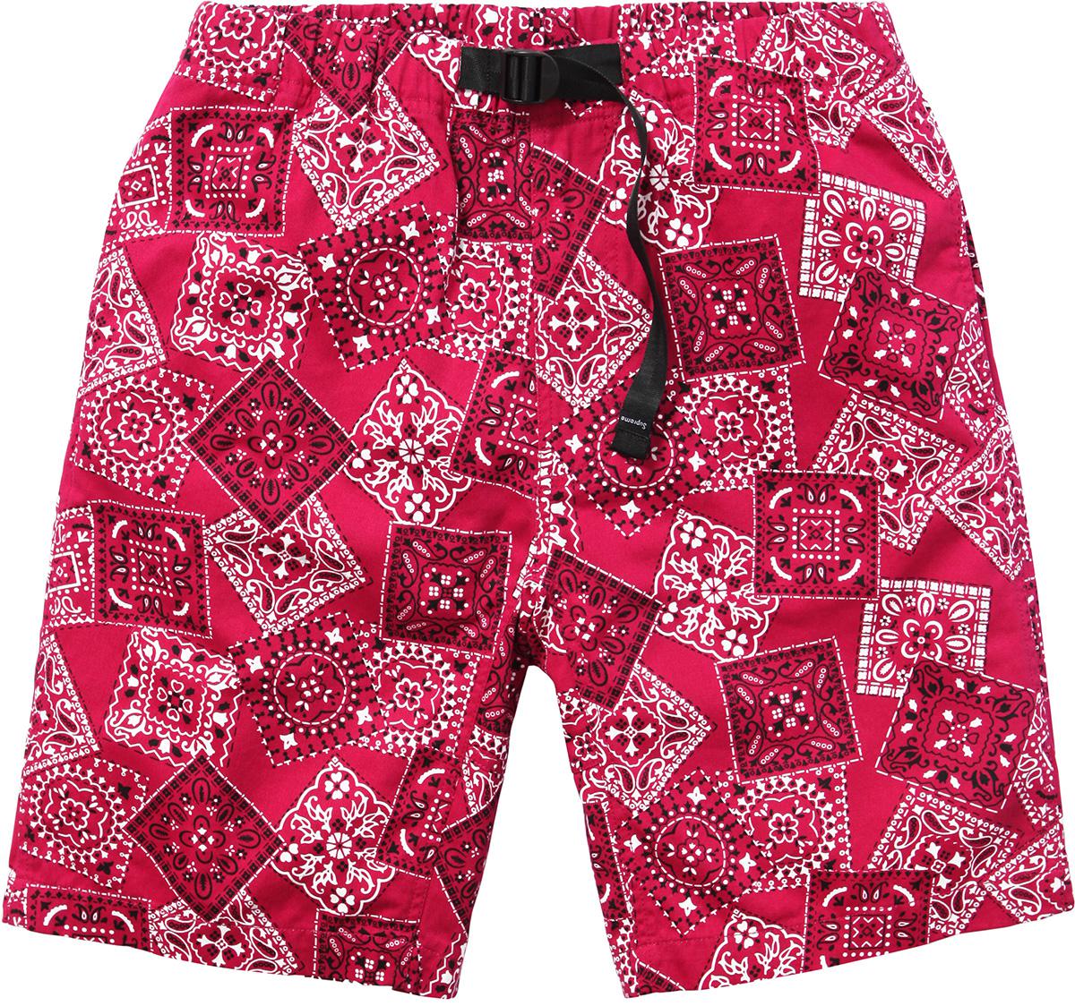 red supreme shorts