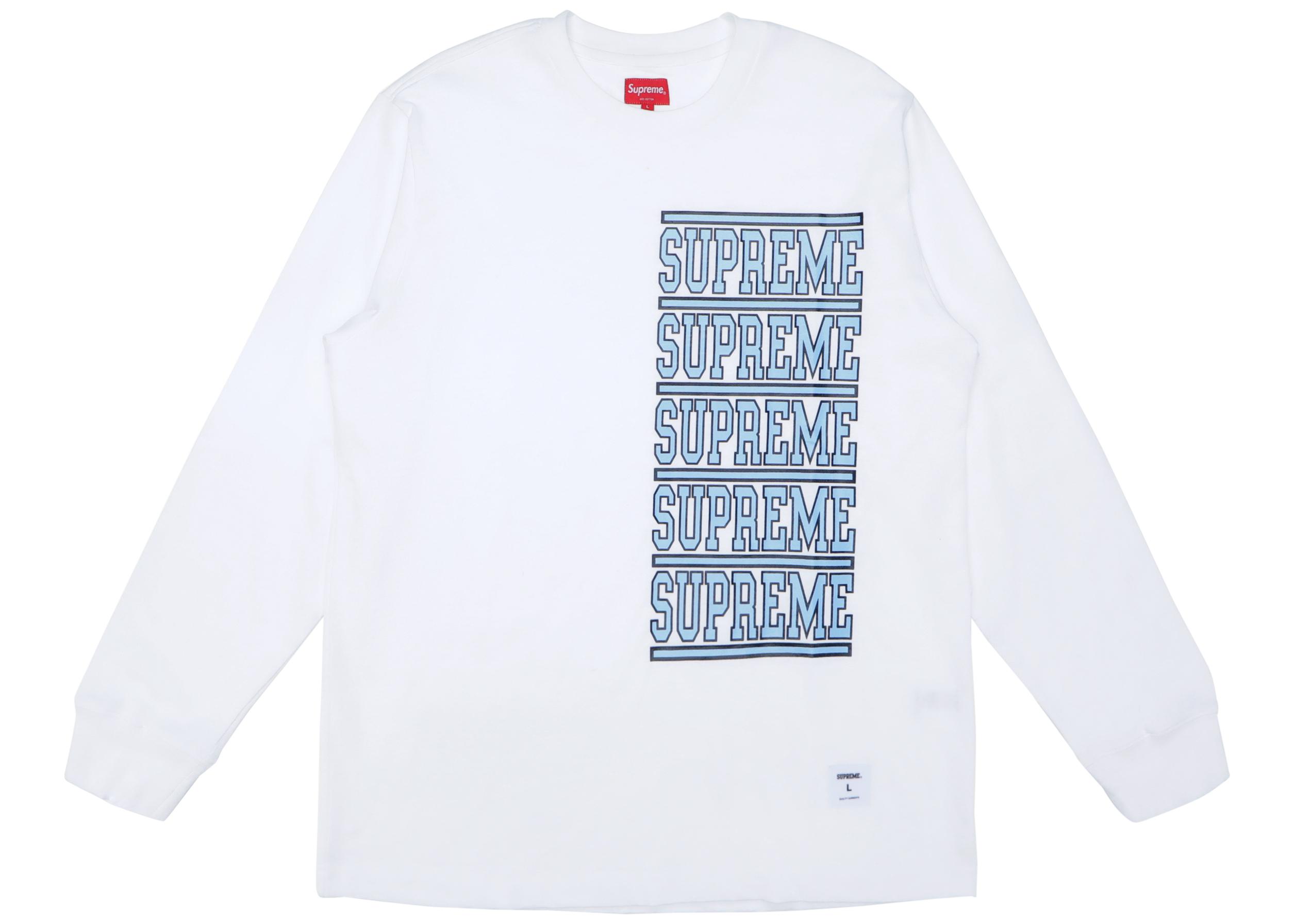 supreme white long sleeve