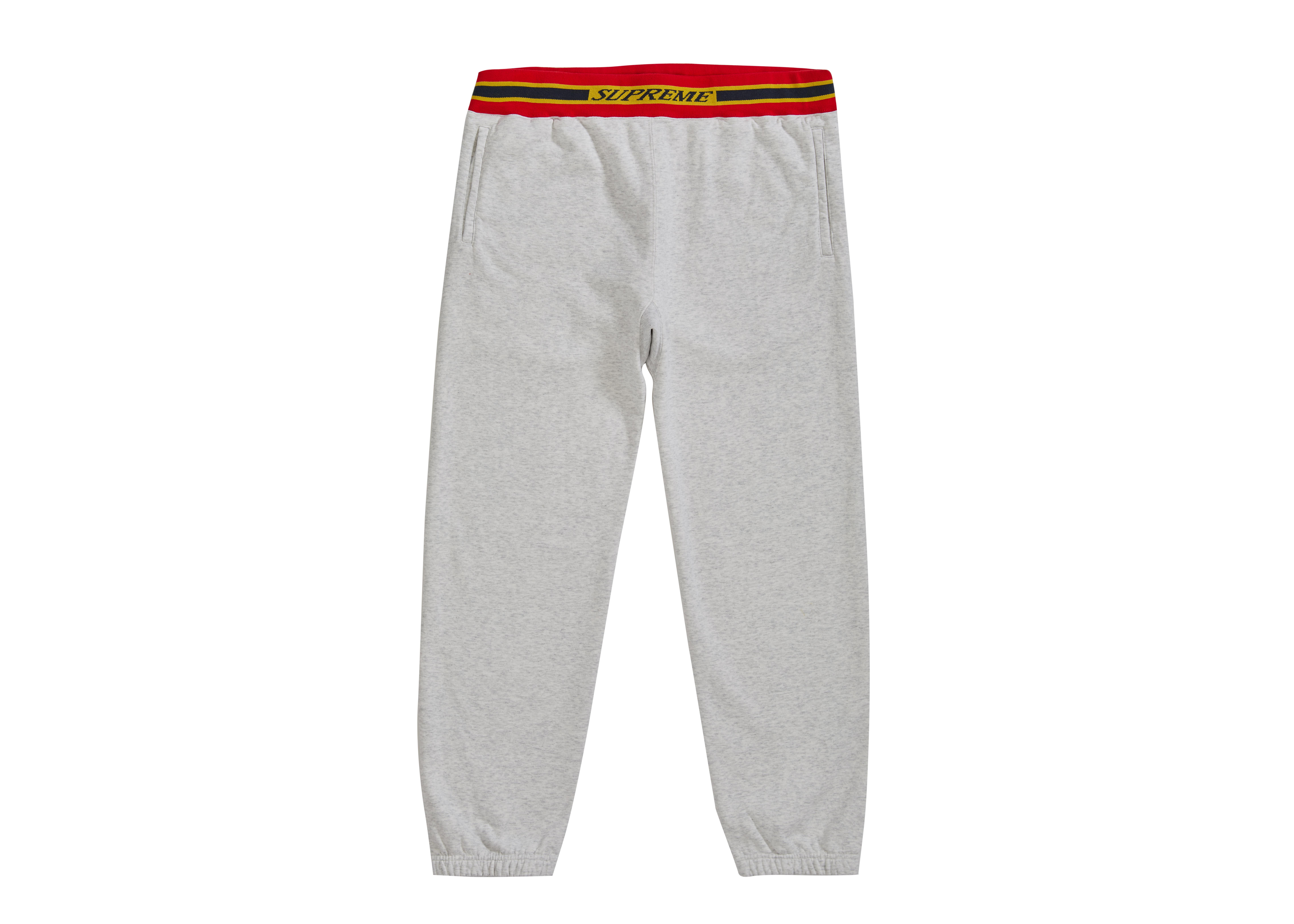 grey supreme sweatpants