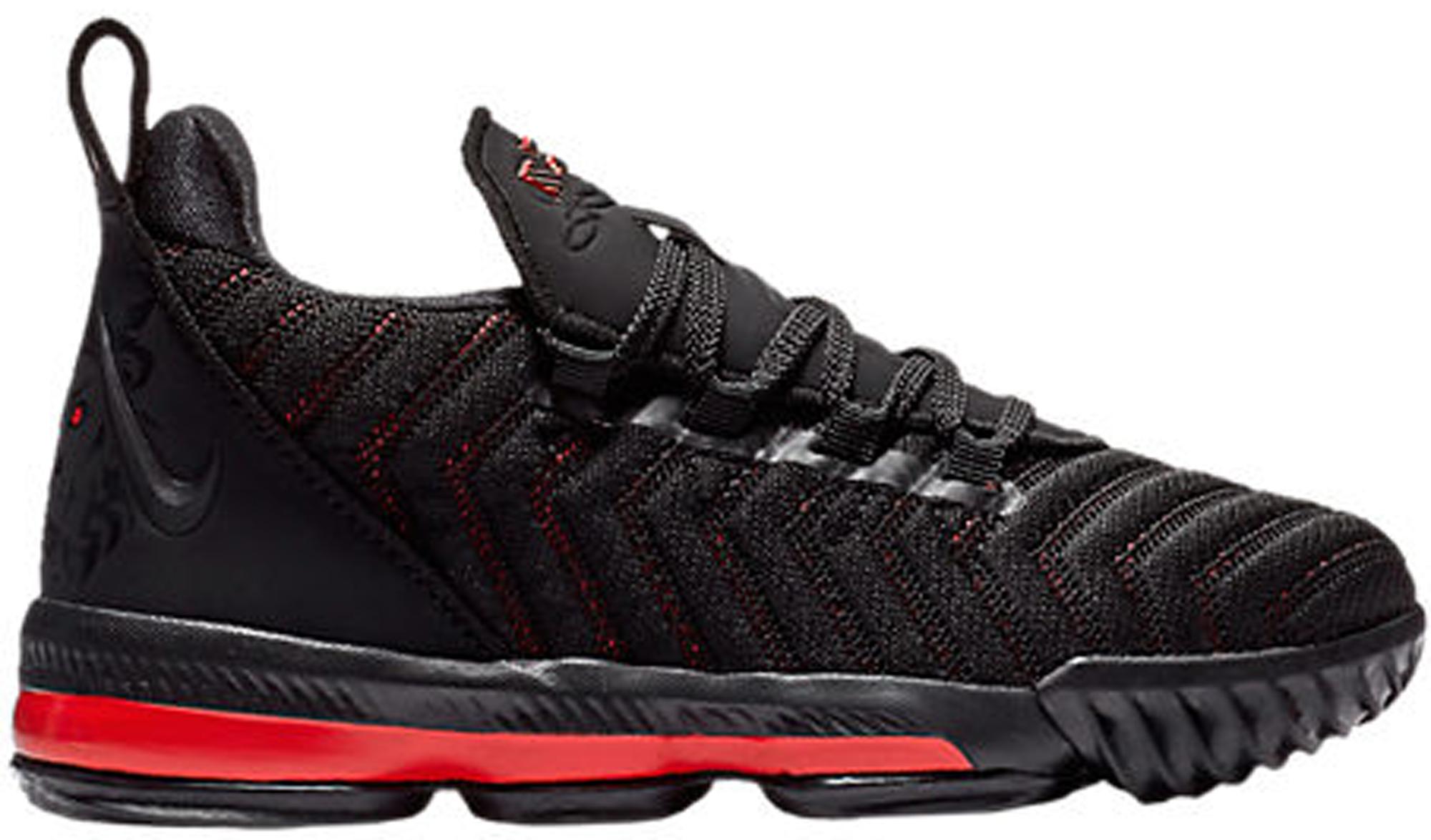 Nike Lebron 16 Fresh Bred (ps) in Black/Black-University Red (Black) - Lyst