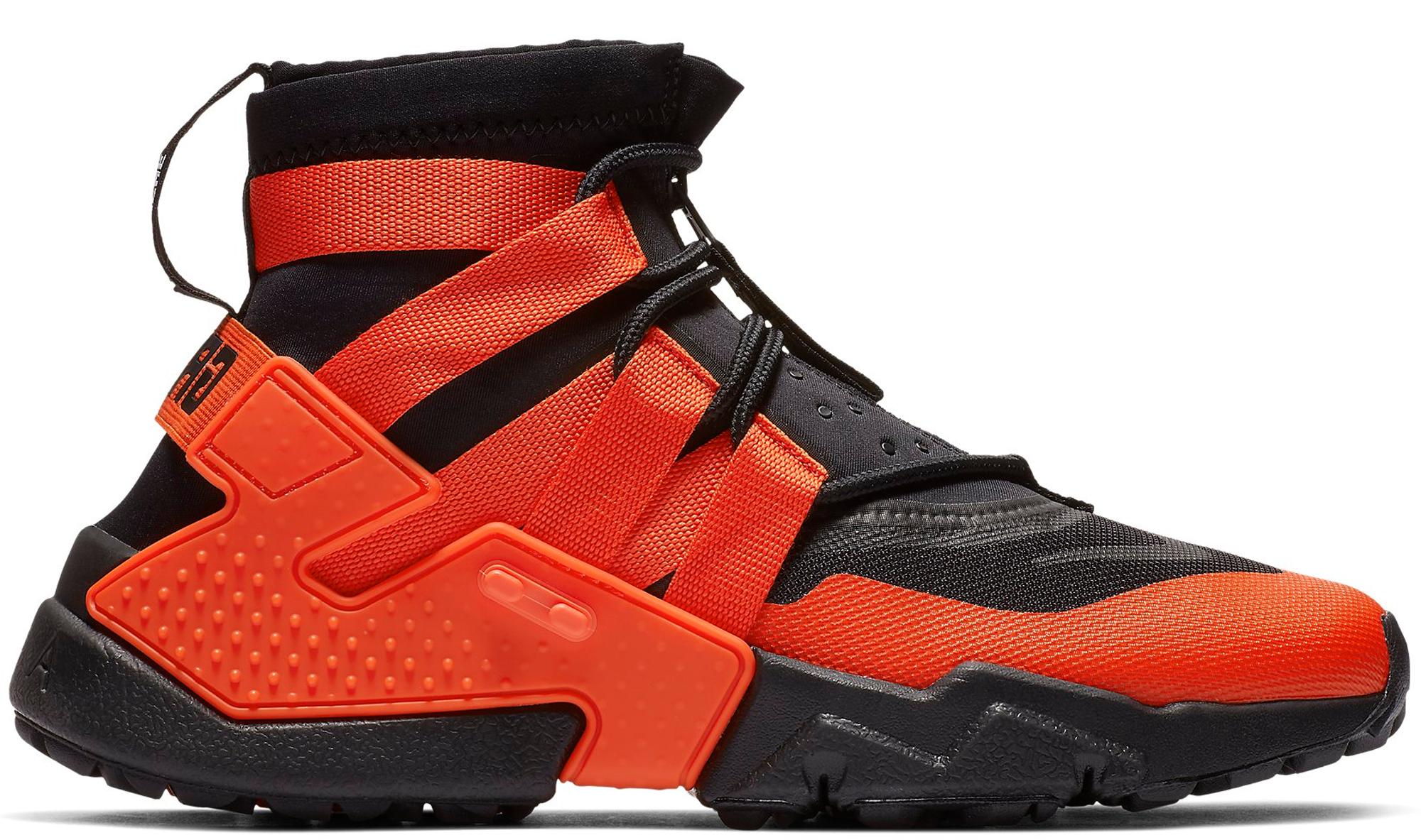 nike air huarache 5.5 mens orange