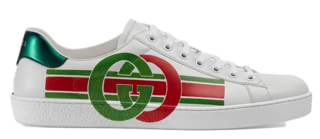 gucci sneakers green and red