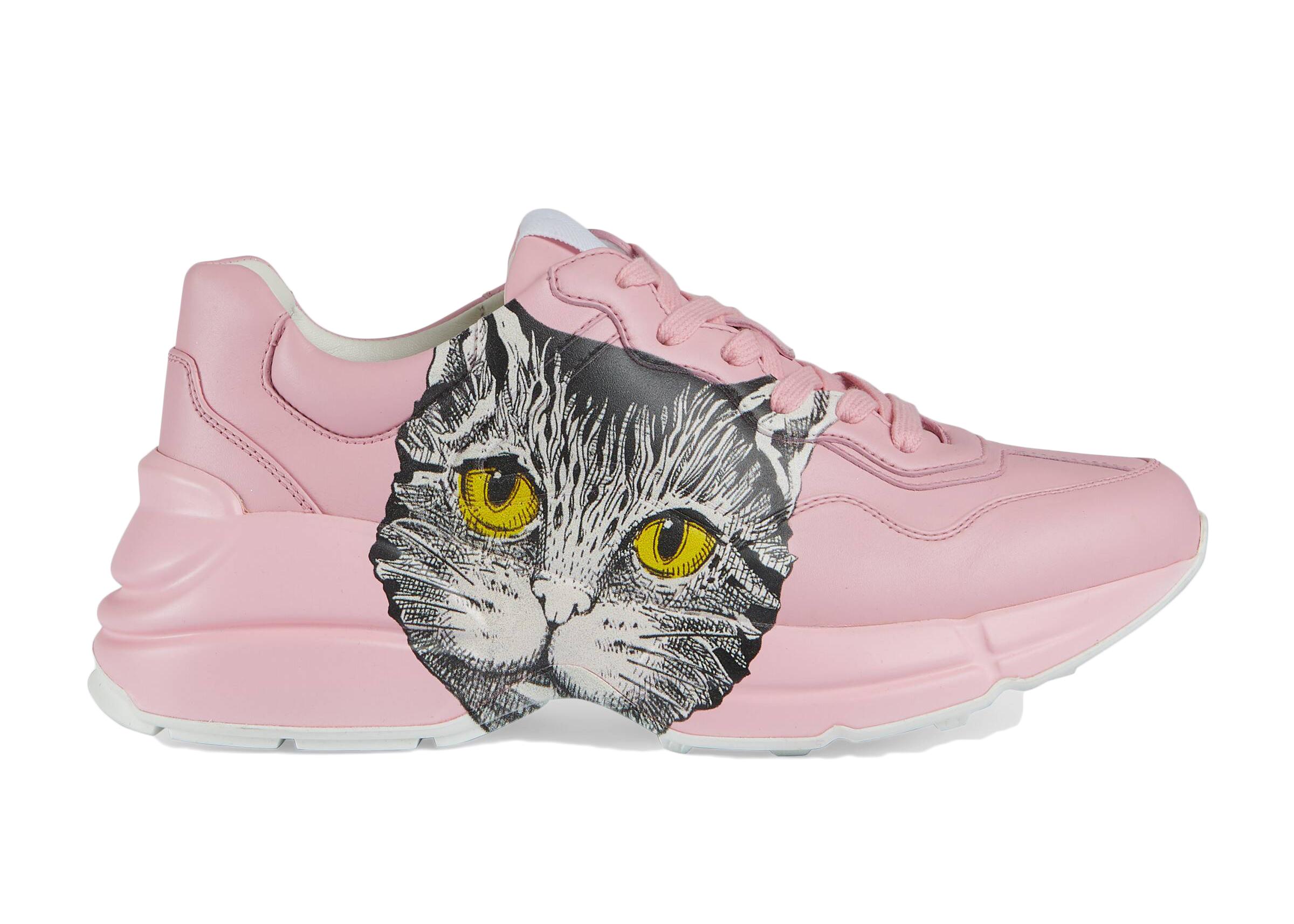 pink gucci rhyton sneakers
