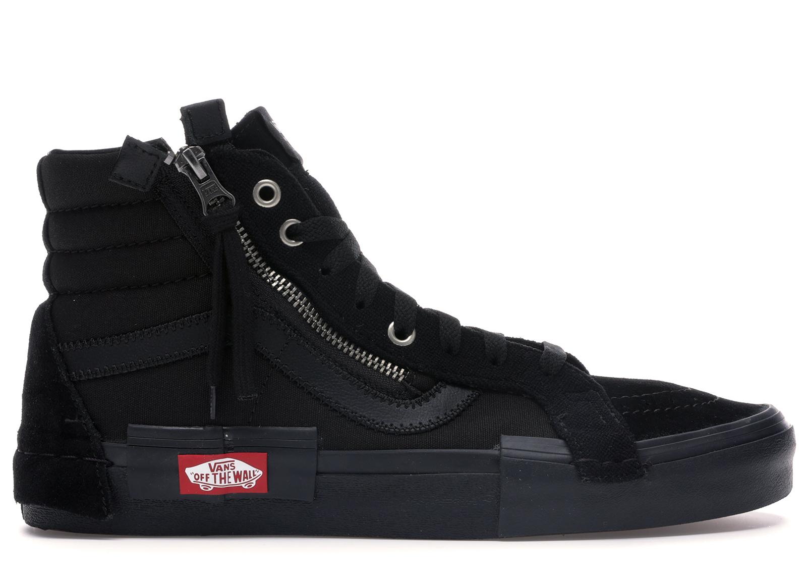 triple black high top vans
