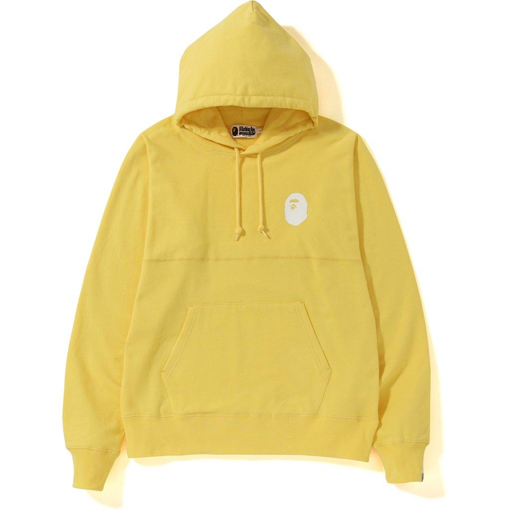 A Bathing Ape Pastel Color Big Logo Wide Pullover Hoodie Yellow