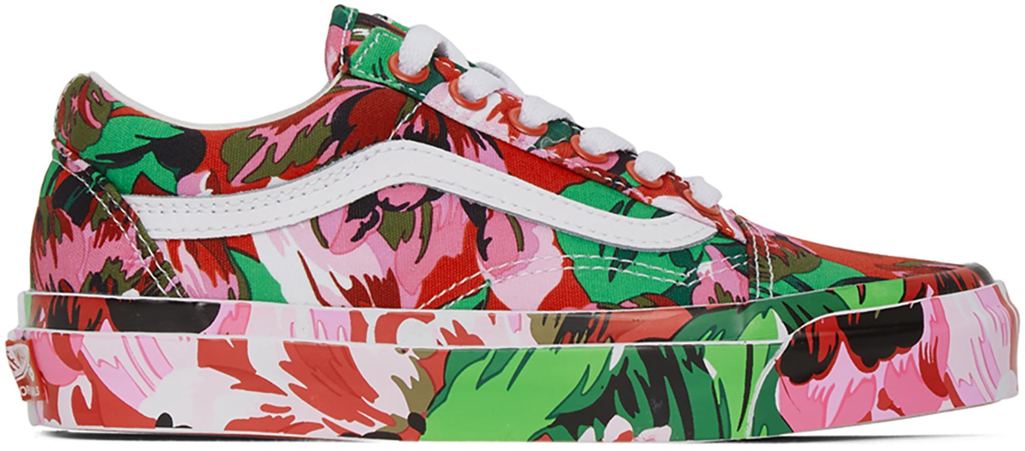 vans old skool cream floral