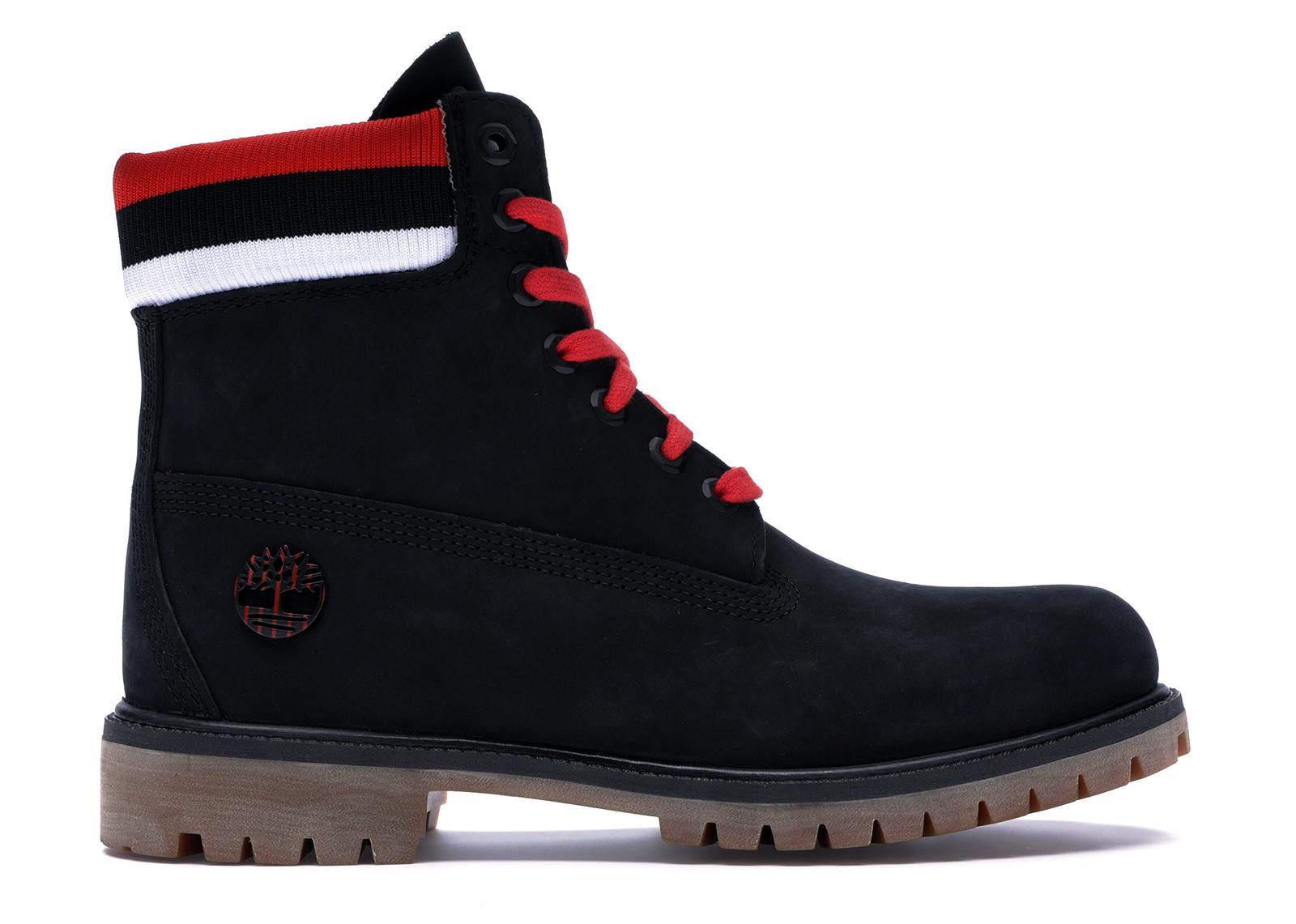 timberland red and black