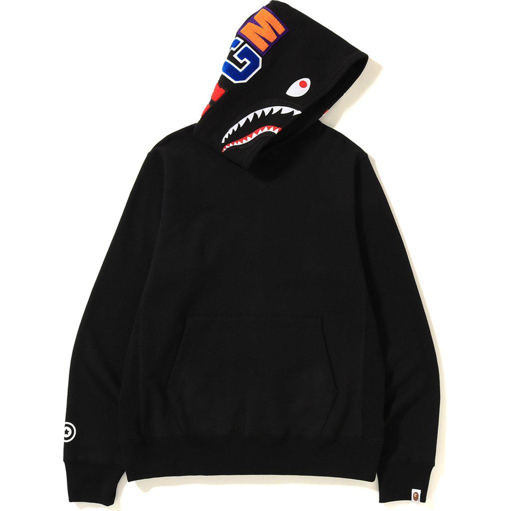 A Bathing Ape Shark Side Zip Wide Long Length Pullover Hoodie