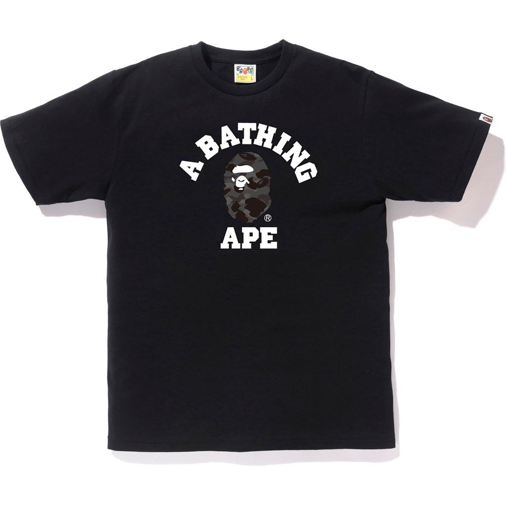 A Bathing Ape Color Camo College Tee in Black/Black (Black) for Men - Lyst