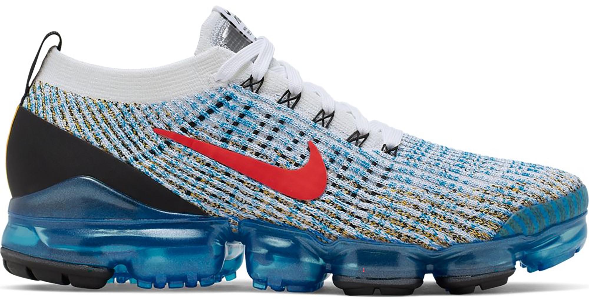 red white and blue nike vapormax