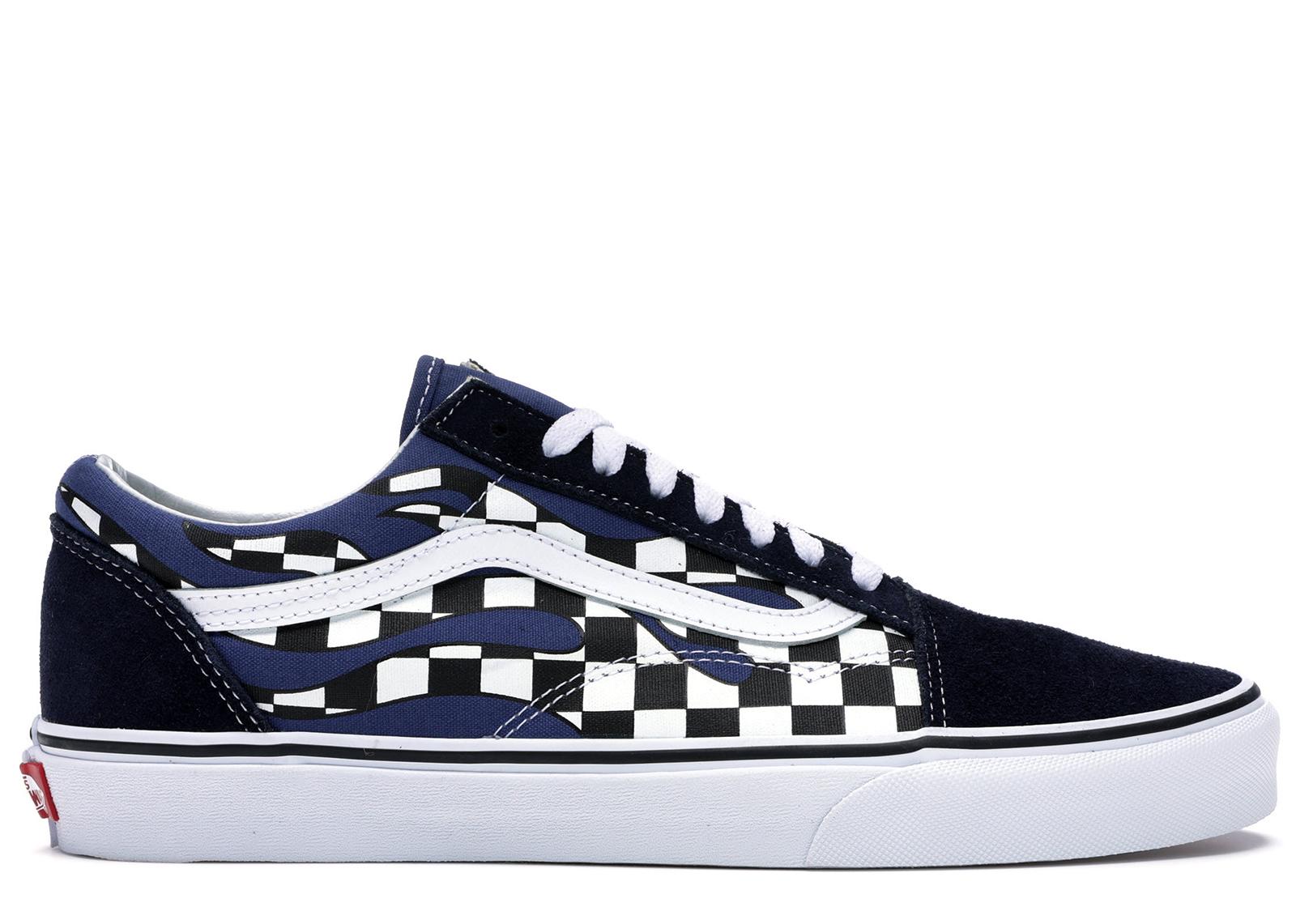 vans old skool flame blue