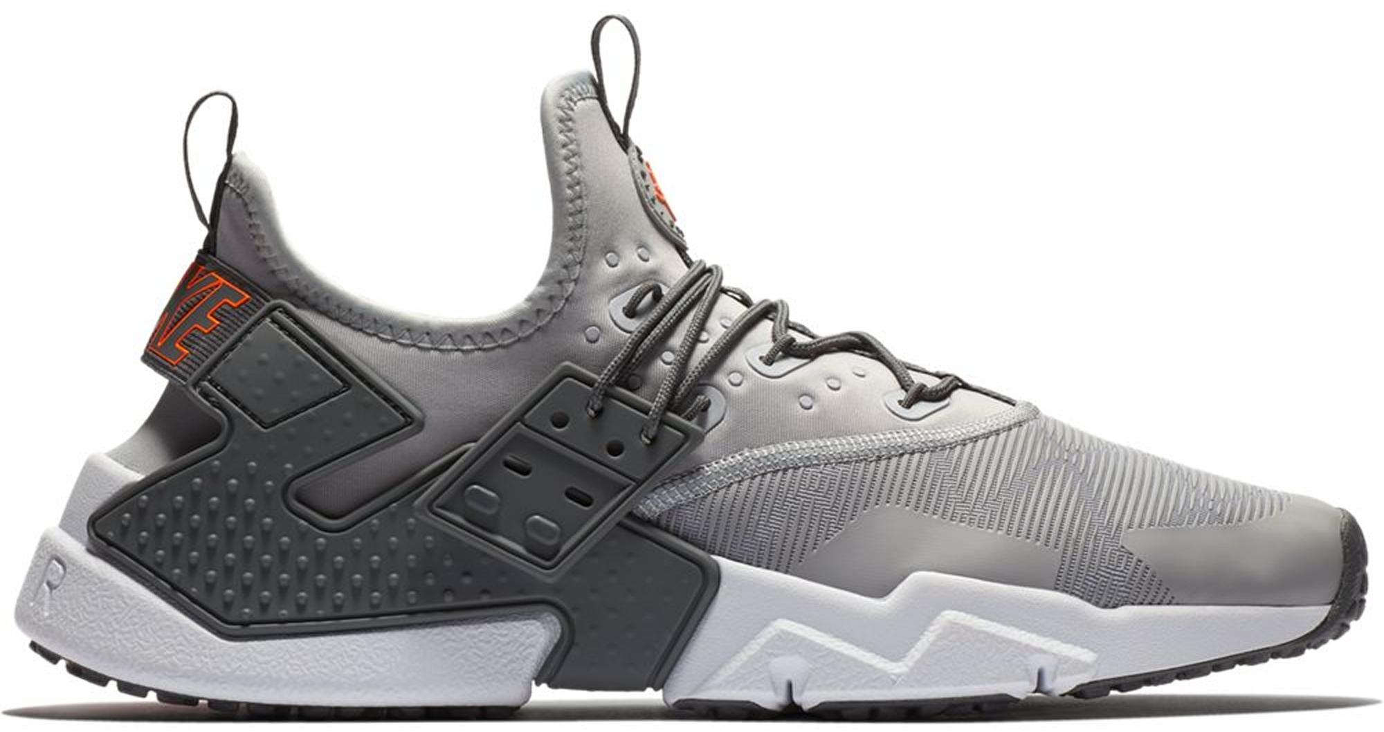 nike huarache grey orange