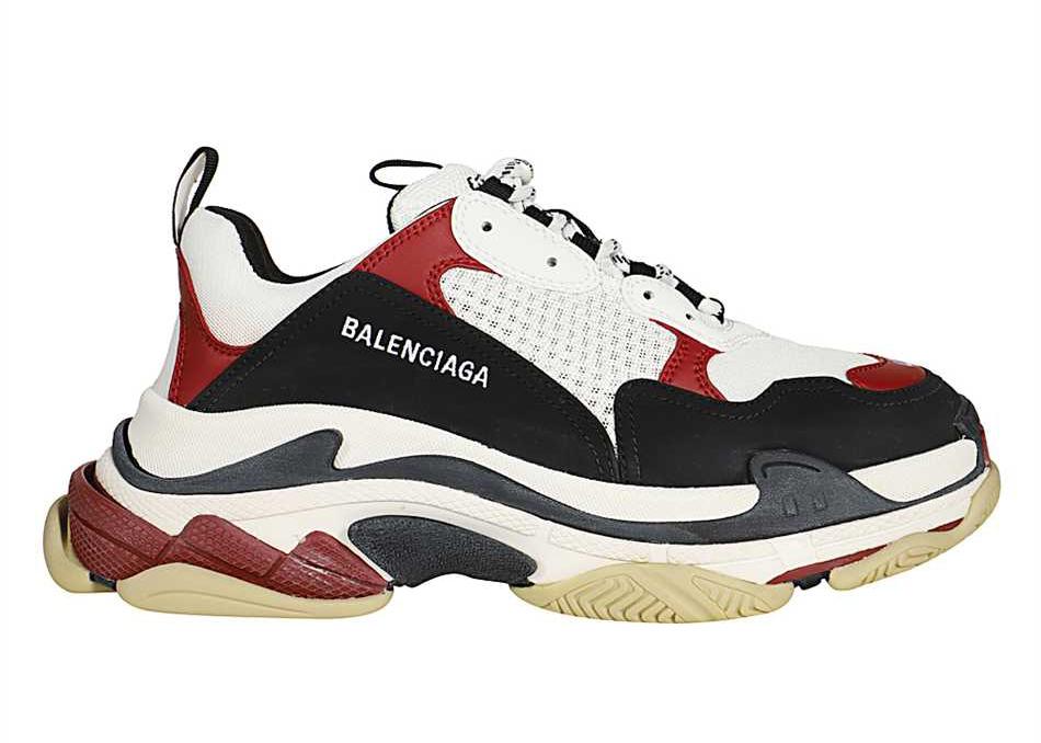 black and white balenciaga triple s