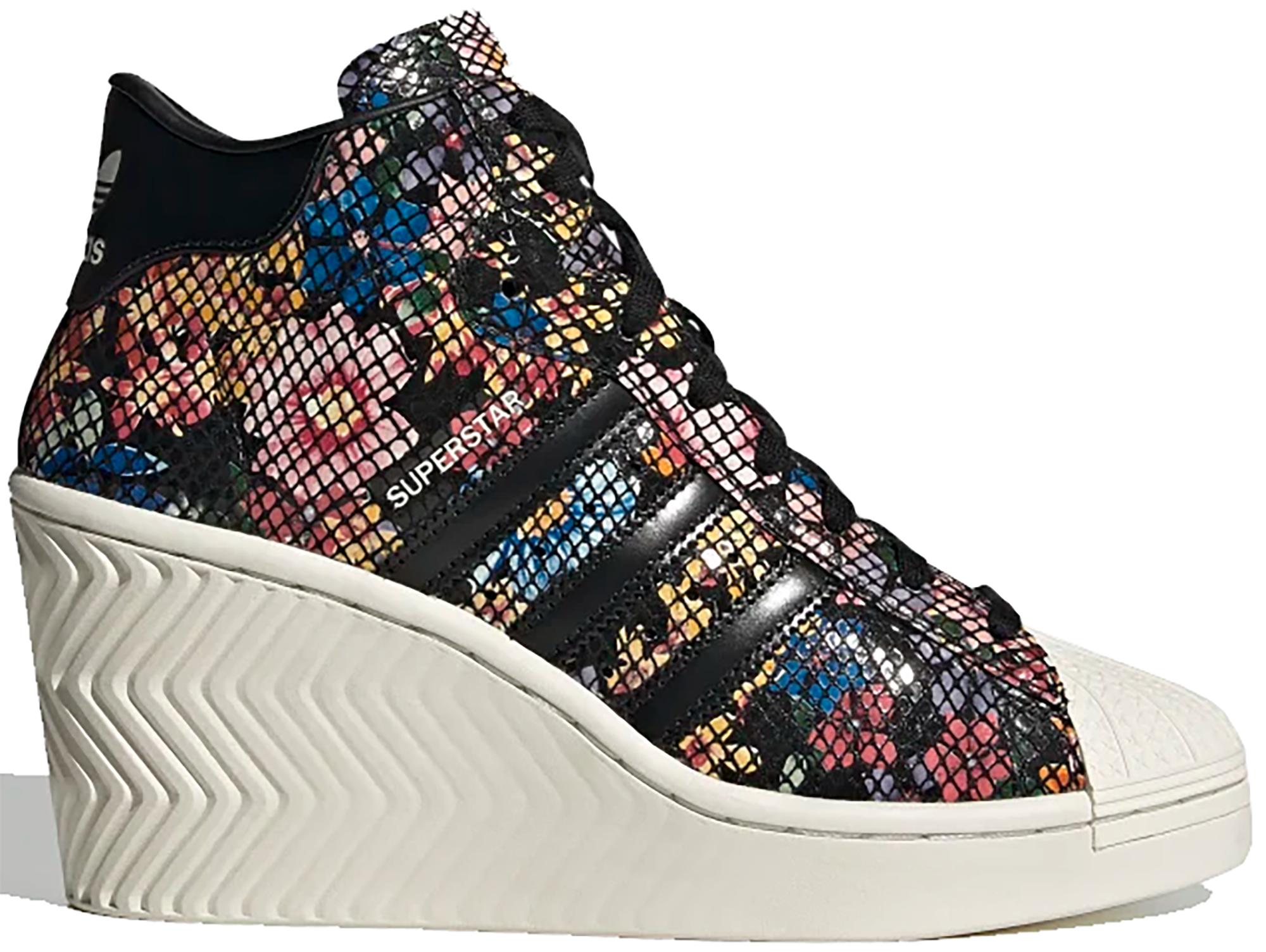 adidas superstar black floral