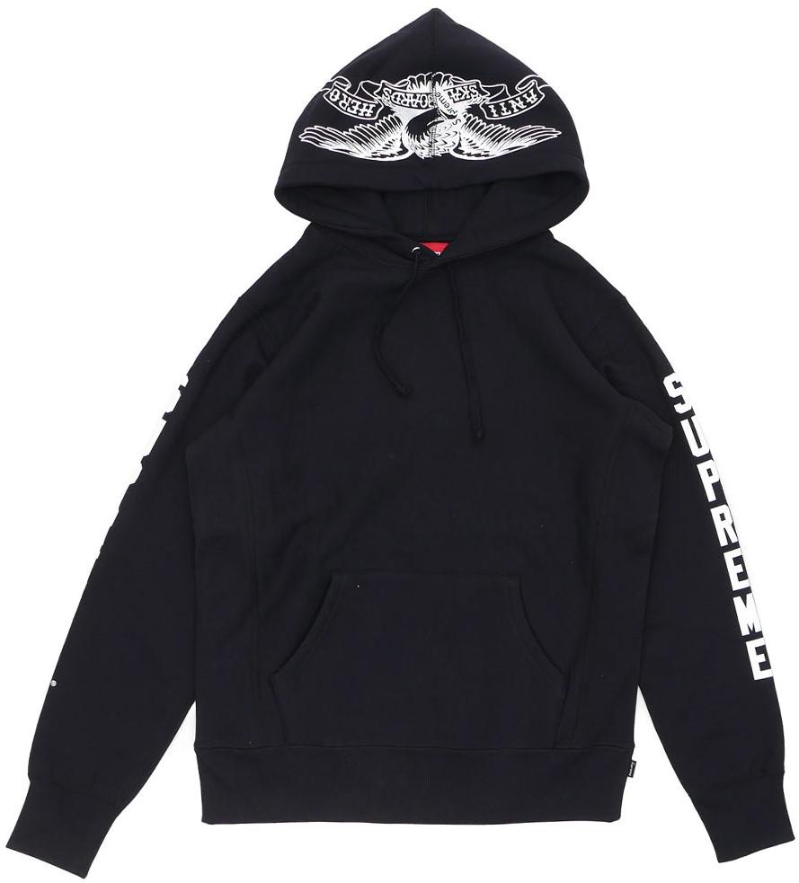 Supreme Anti Hero Hooded Sweatshirt Black for Men - Lyst