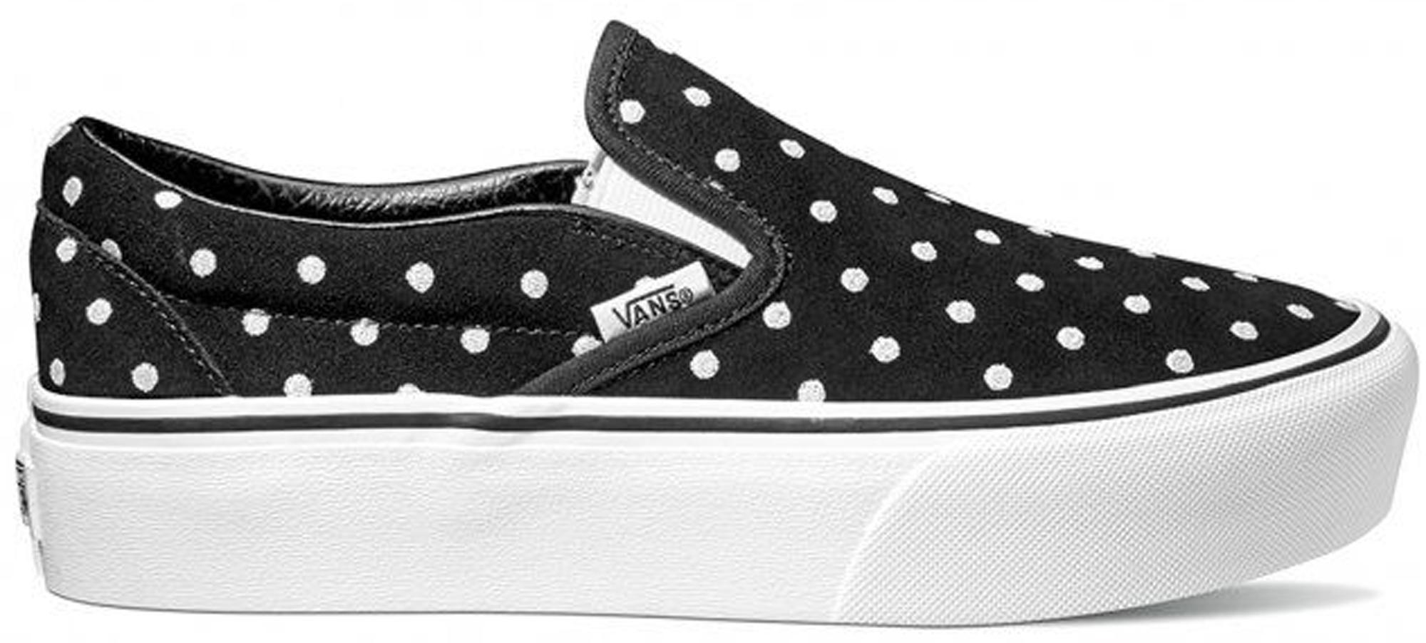 polka dot slip on sneakers