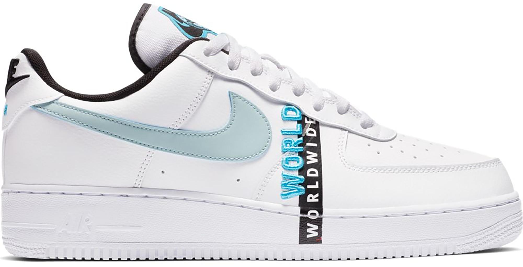 air force 1 07 trainers white black blue fury ww