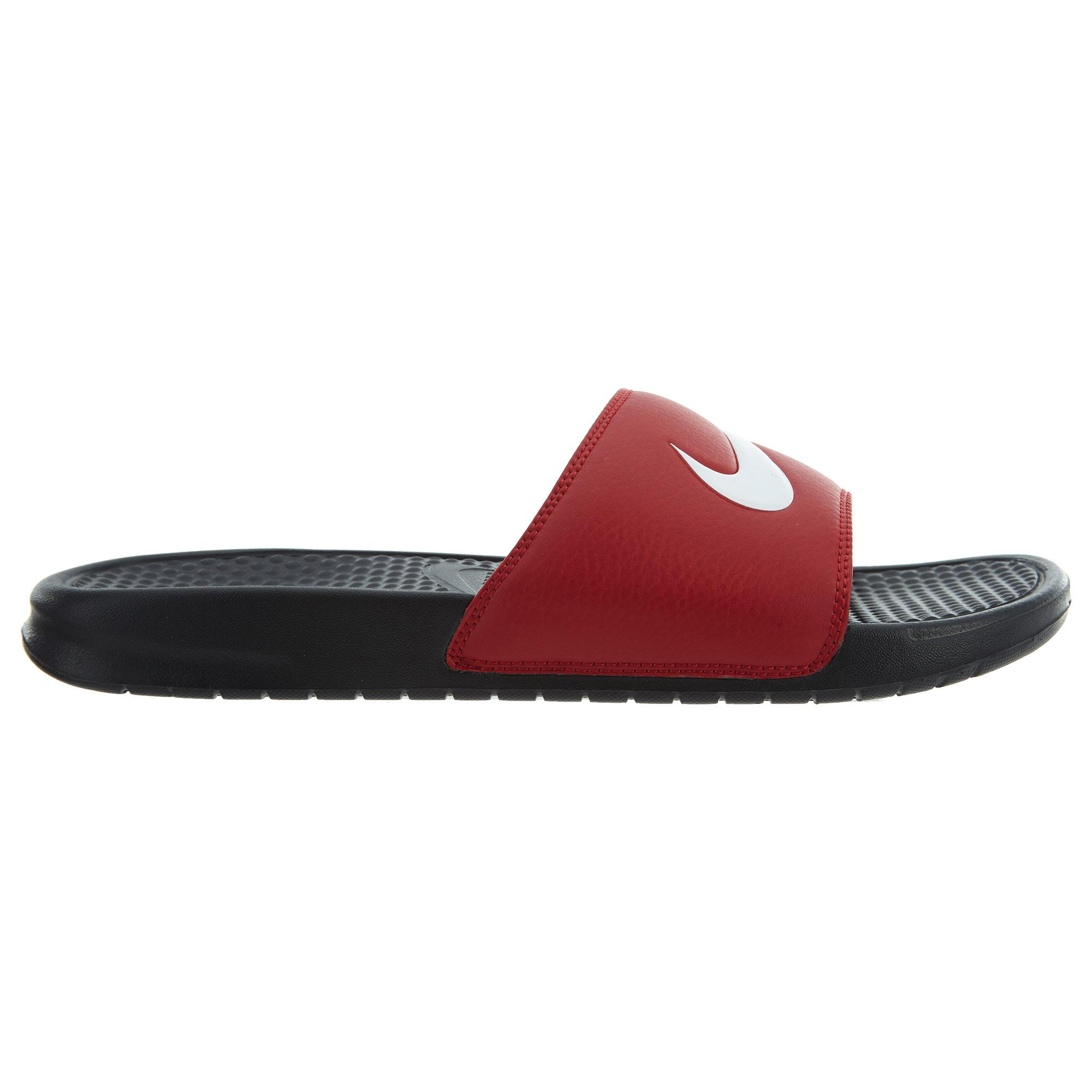 nike benassi black and red