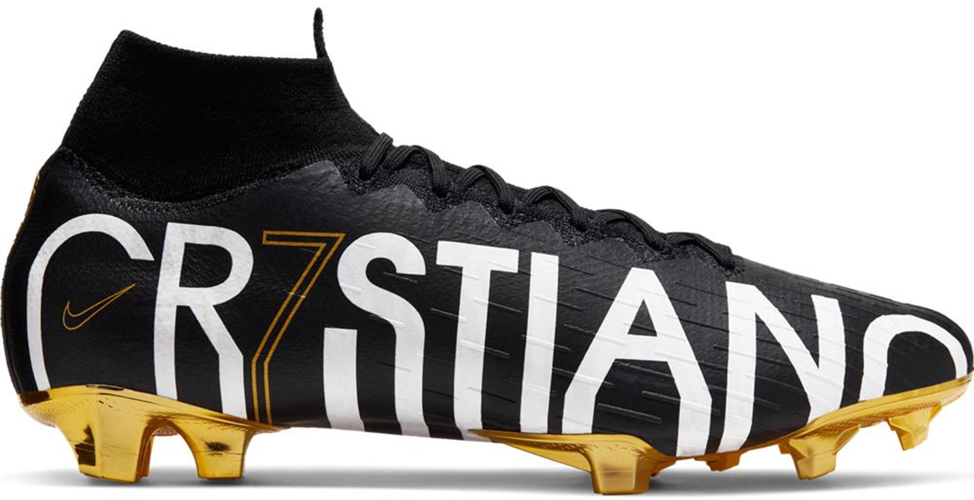 black cr7 boots