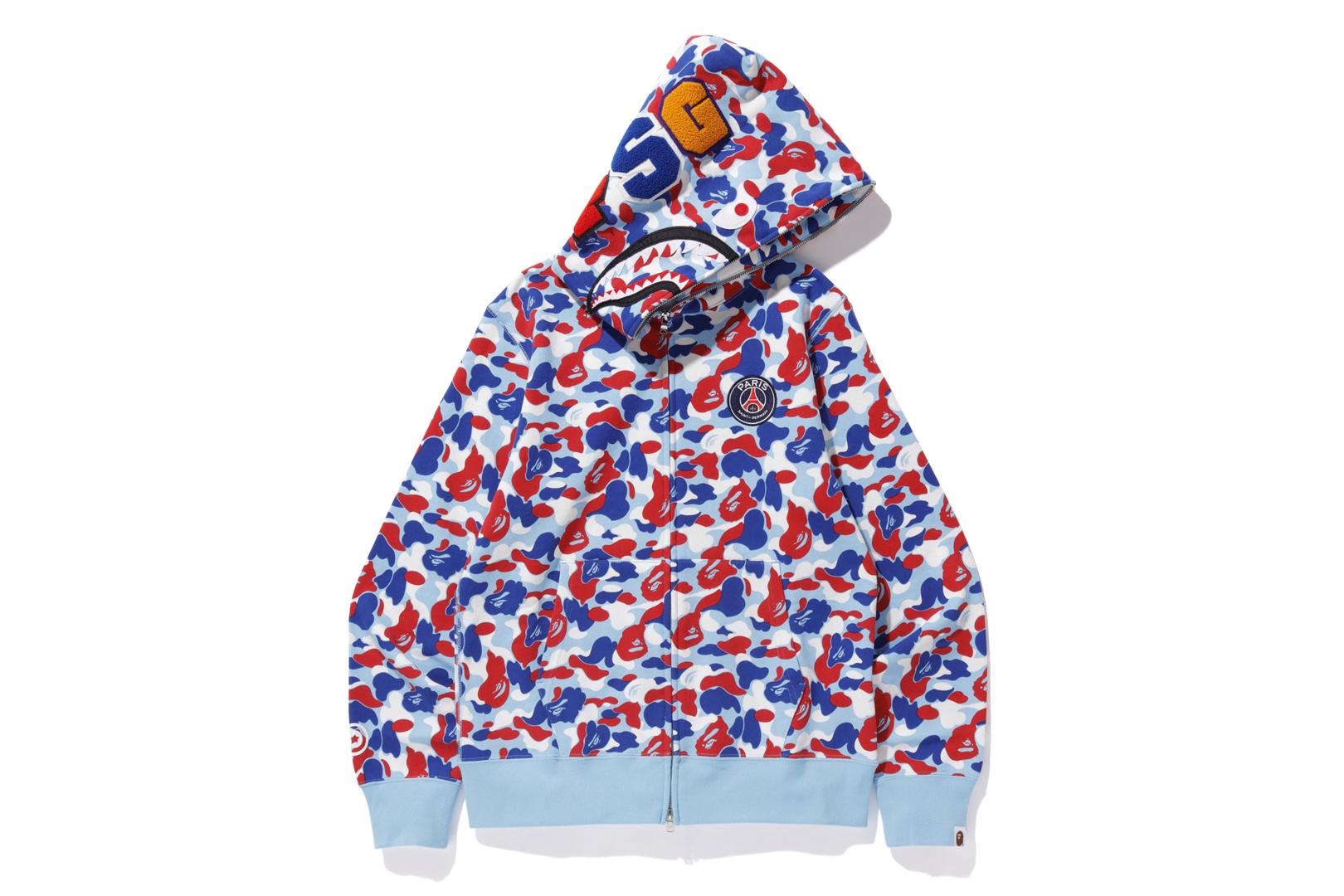 bathing ape blue hoodie