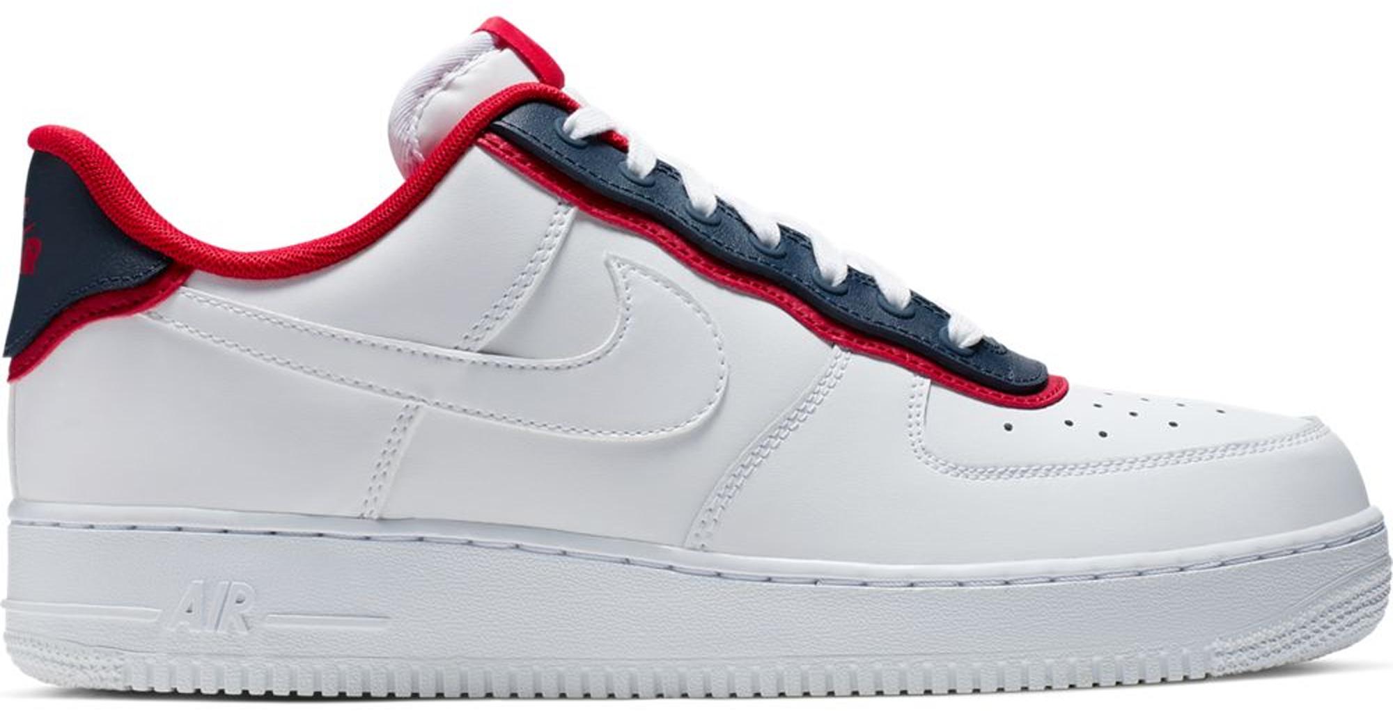 blue white and red air force 1