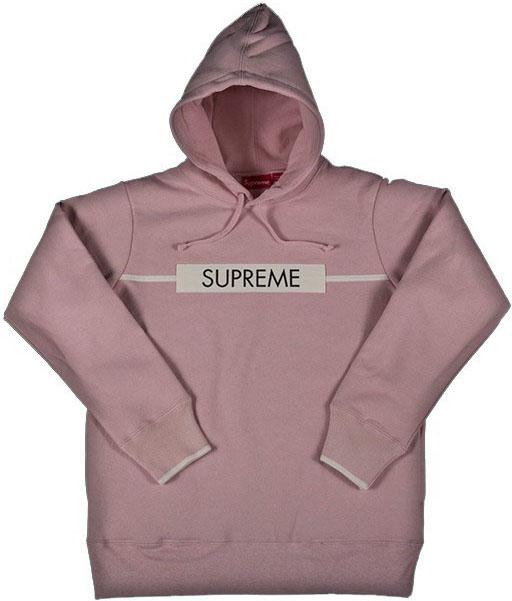supreme chest twill tape hooded sweatshirt