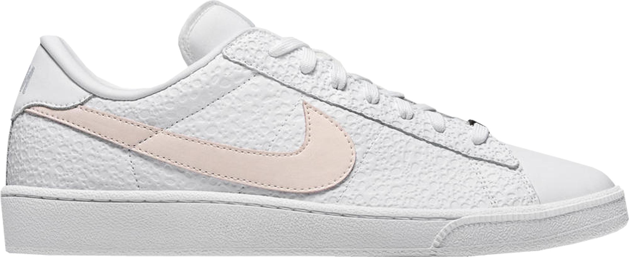 white nike with rose gold