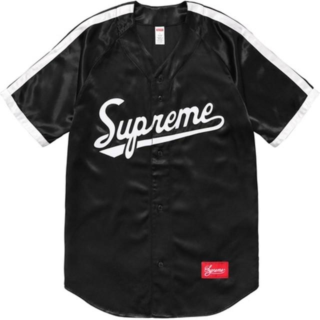supreme satin baseball jersey
