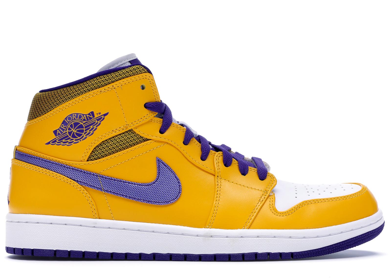 Nike Air 1 Mid Lakers in Yellow for Men - Lyst