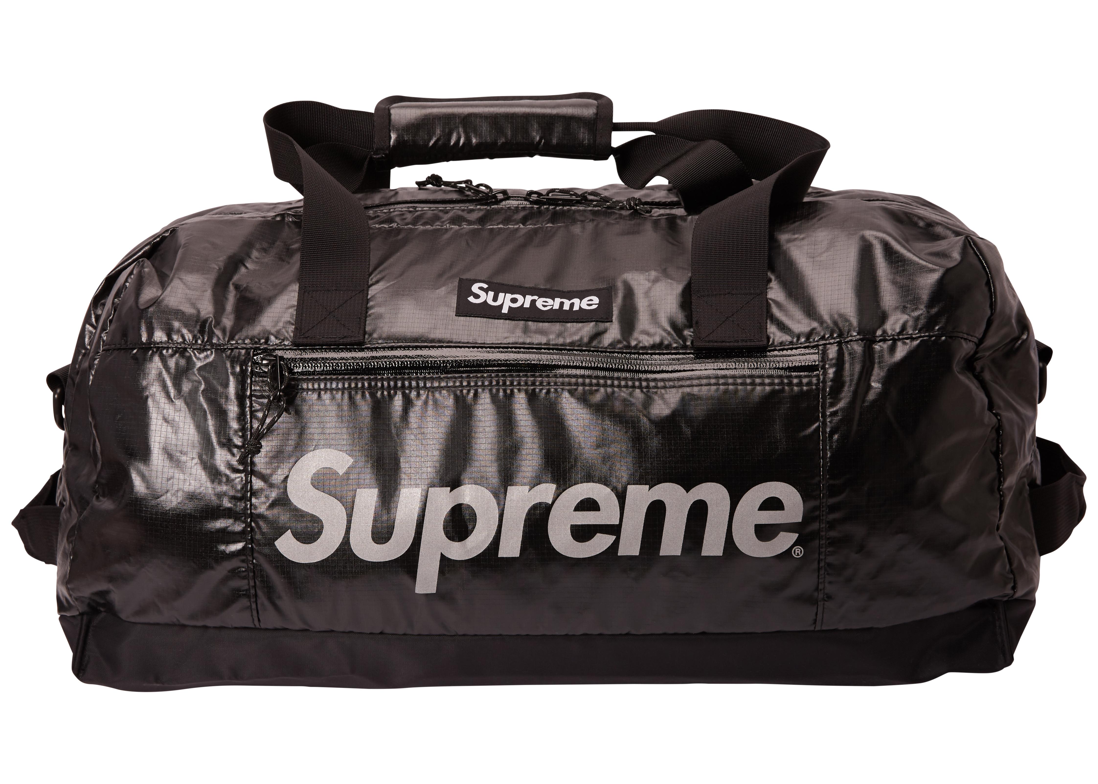 supreme duffle bag black