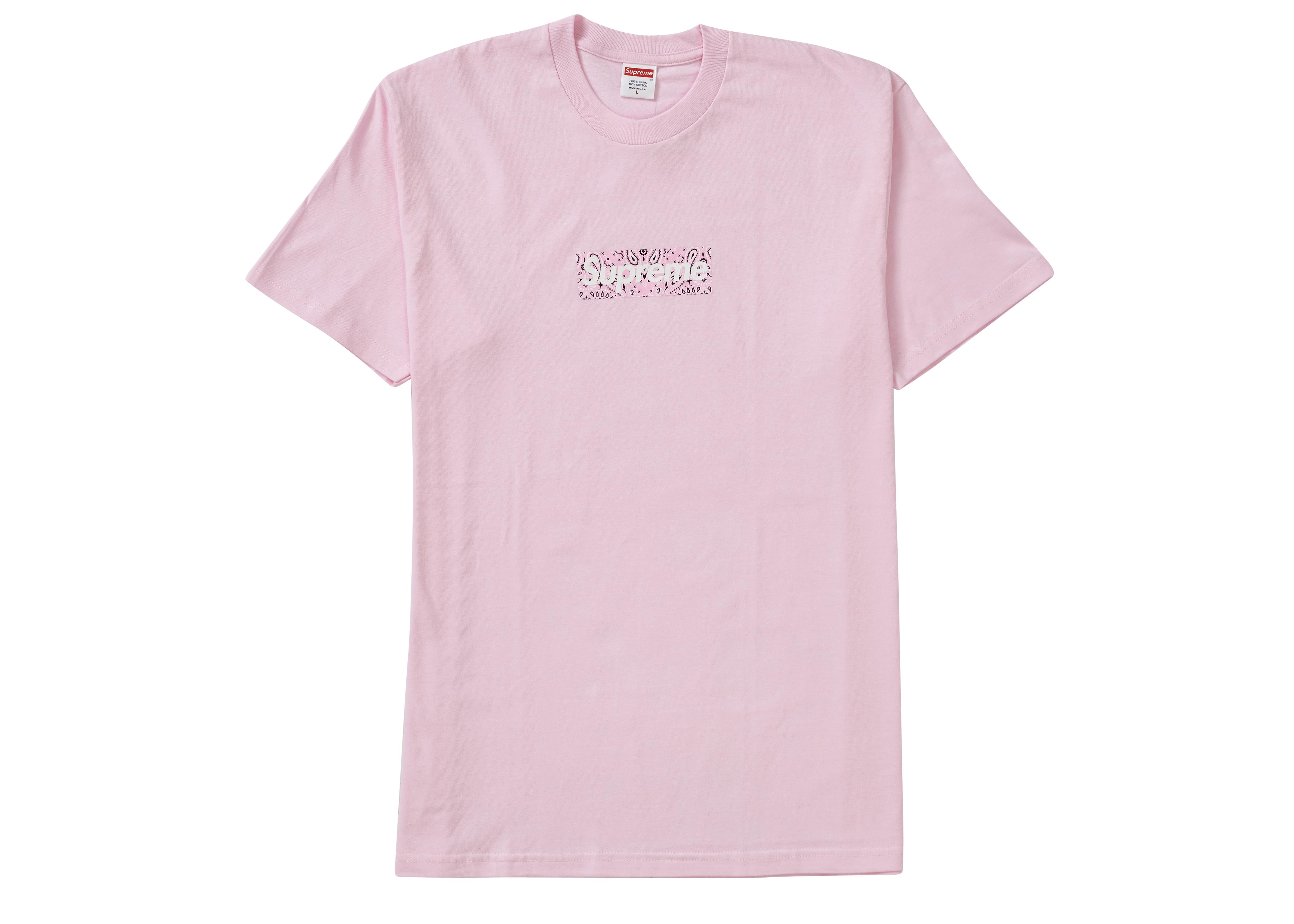 pink supreme box logo tee