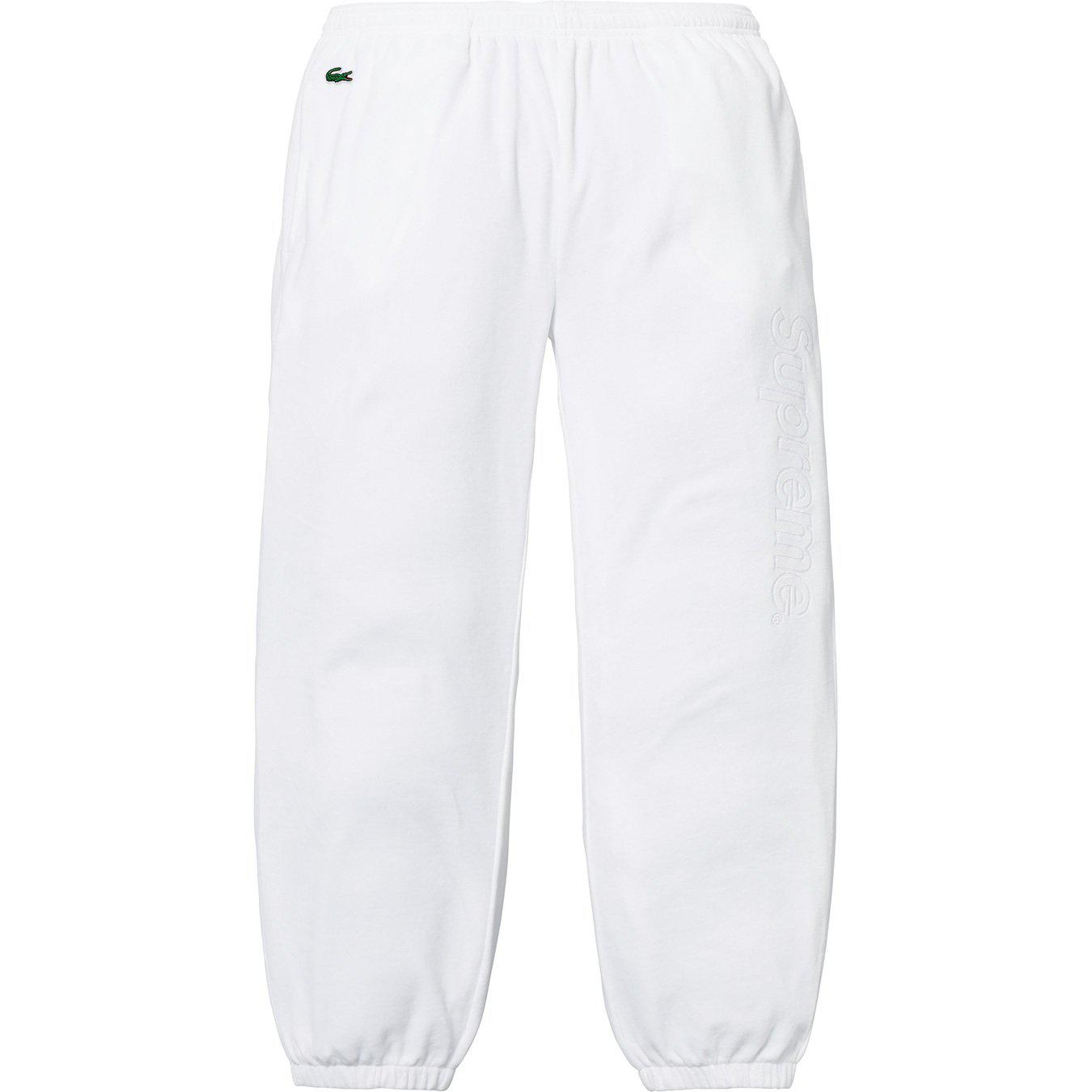 lacoste white track pants