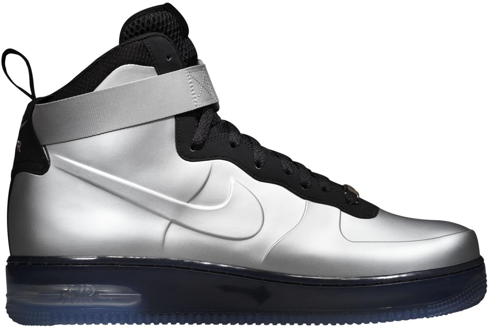 nike foamposite boots silver