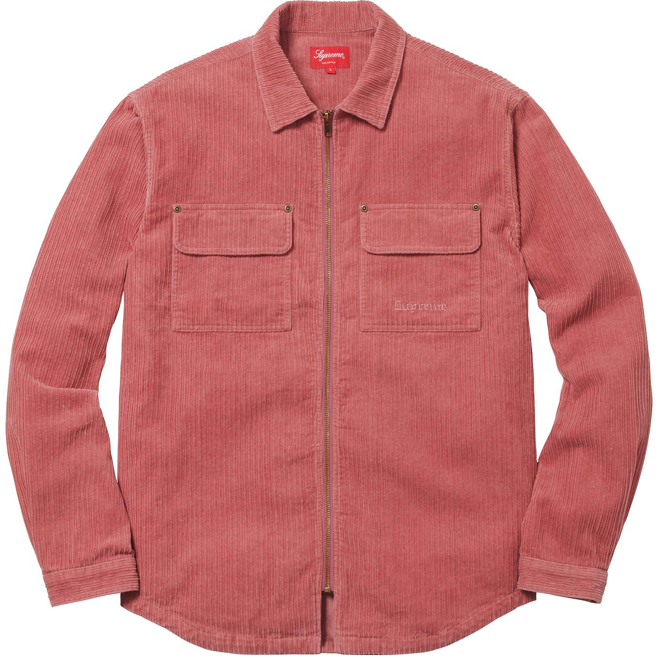 corduroy zip up shirt