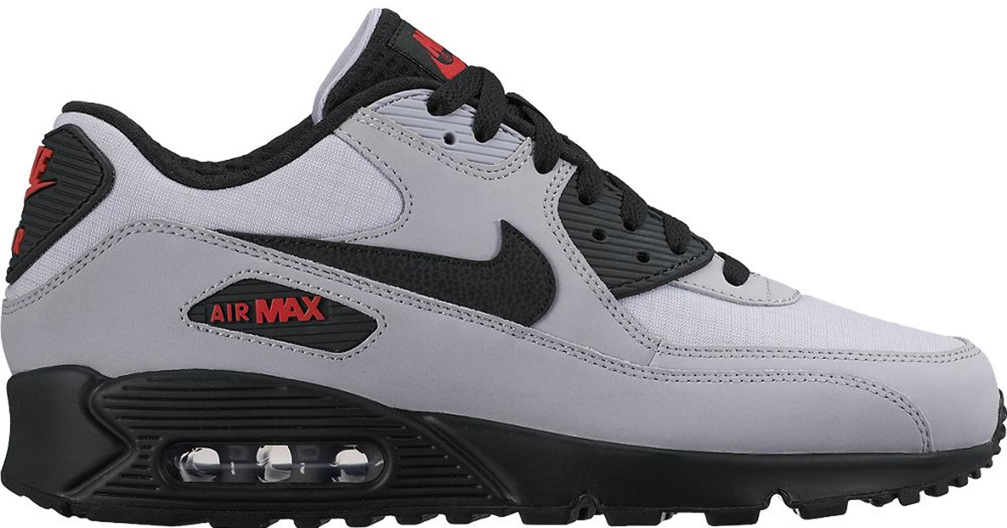 Nike Air Max 90 Wolf Grey Black Red for 