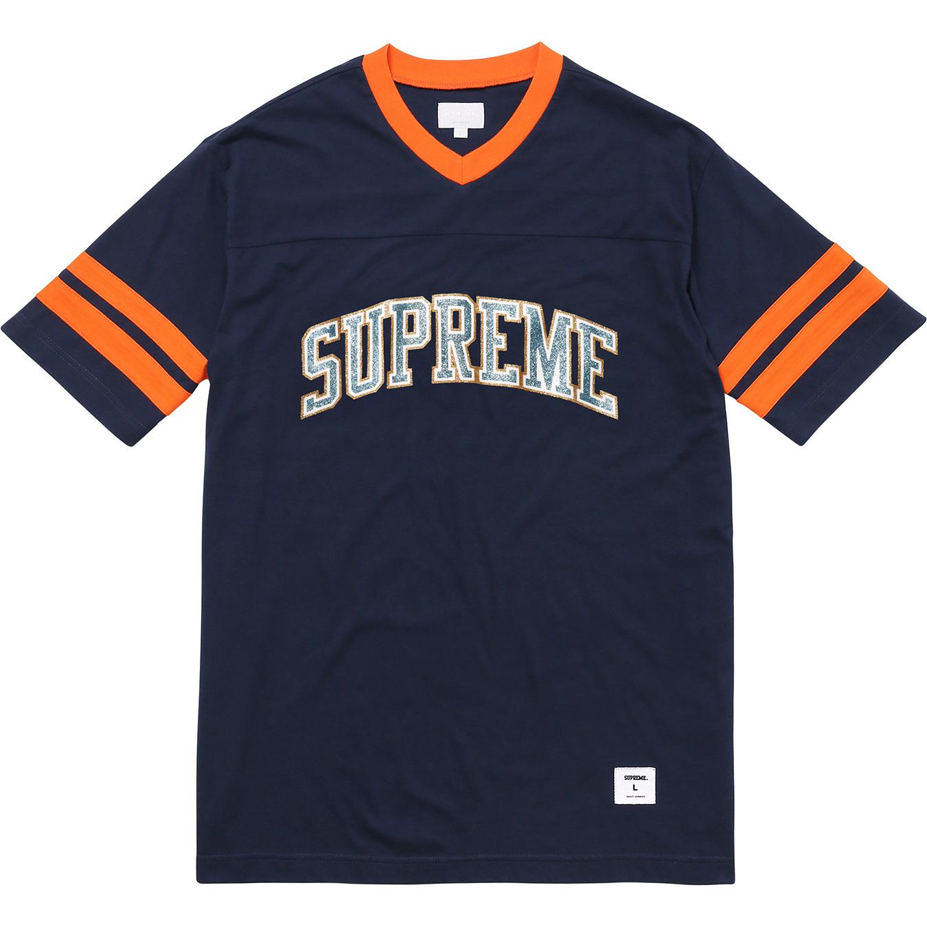 Supreme Glitter Arc Football Top Navy in Blue for Men - Lyst